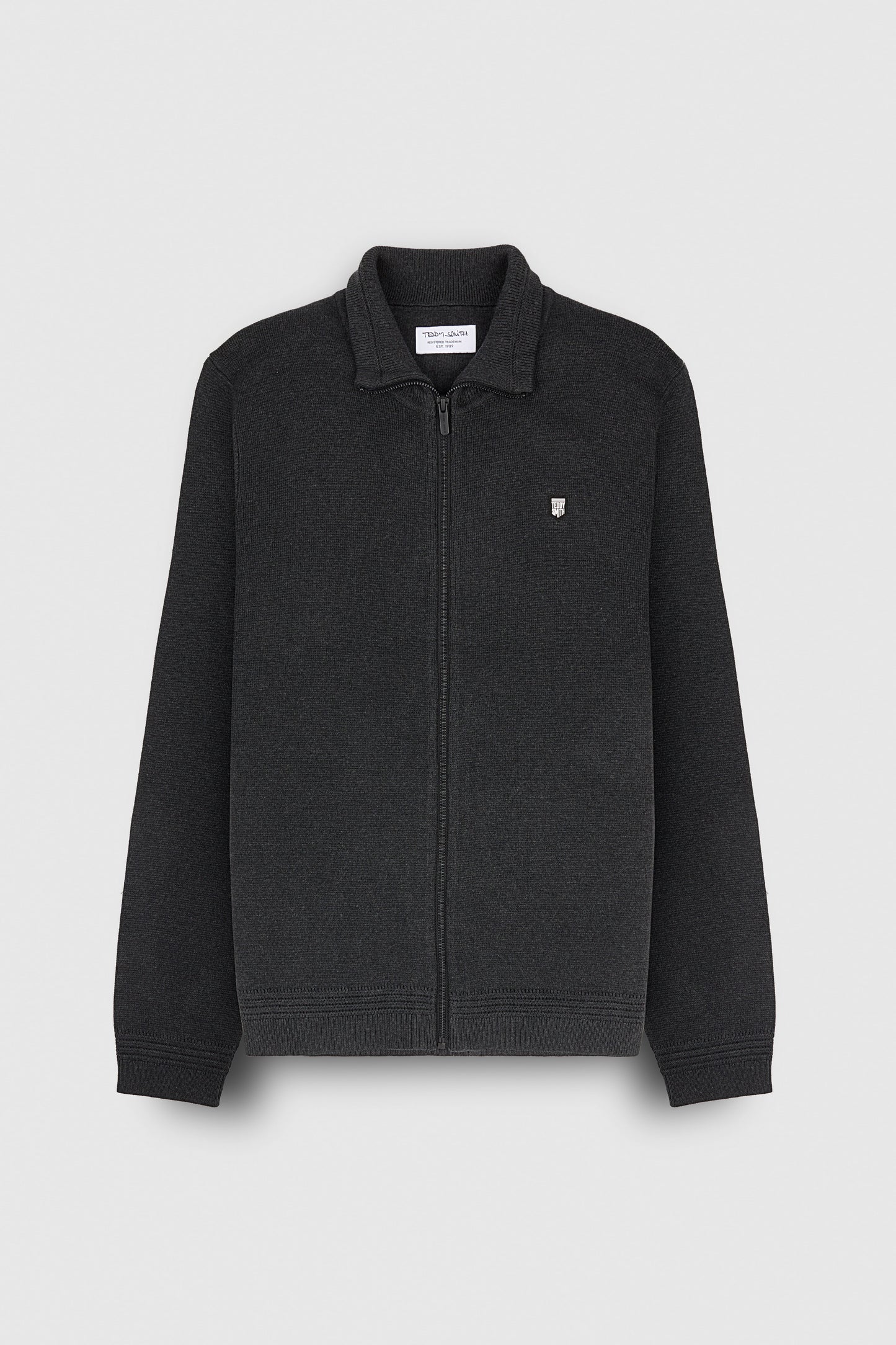 Gilet zippé en maille G-ETTORE MELANGE BLACK