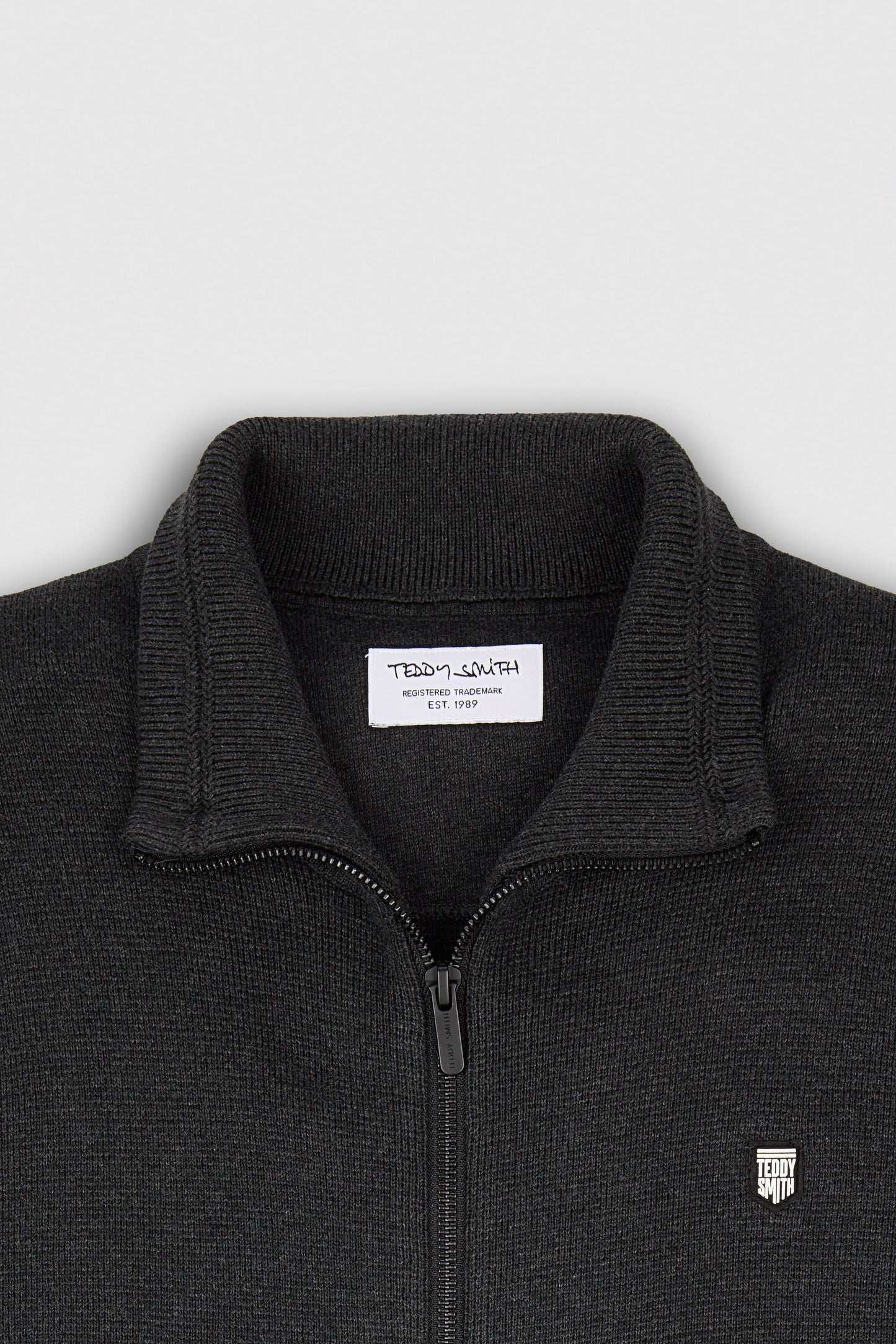 Gilet zippé en maille G-ETTORE MELANGE BLACK