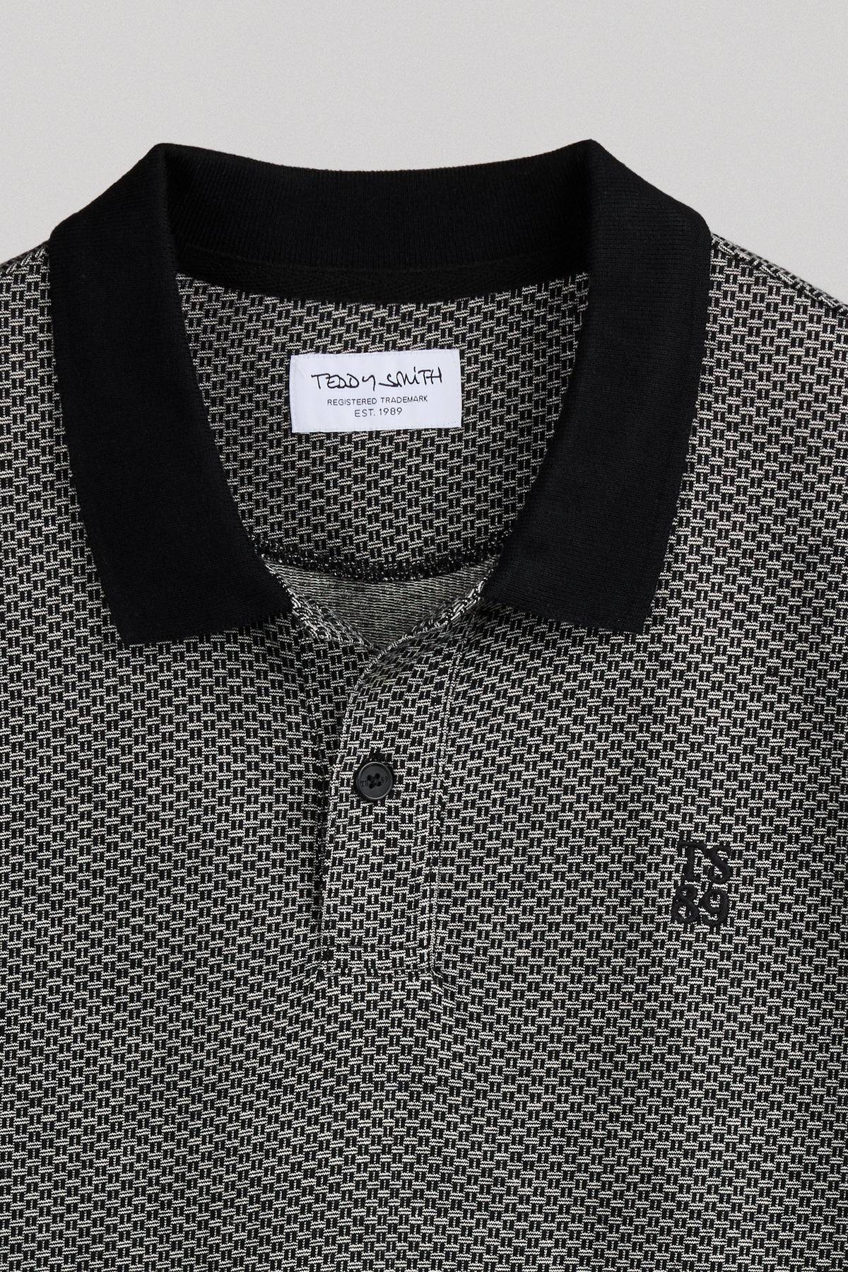 Polo jacquard P-OSEY MC NOIR - Teddy Smith