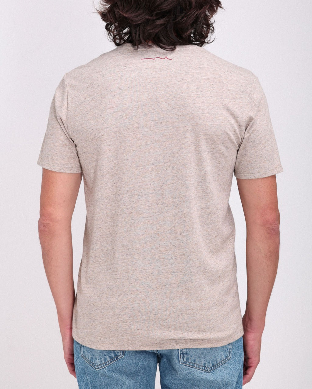 T-shirt chiné col rond T-NARK BEIGE CHINE