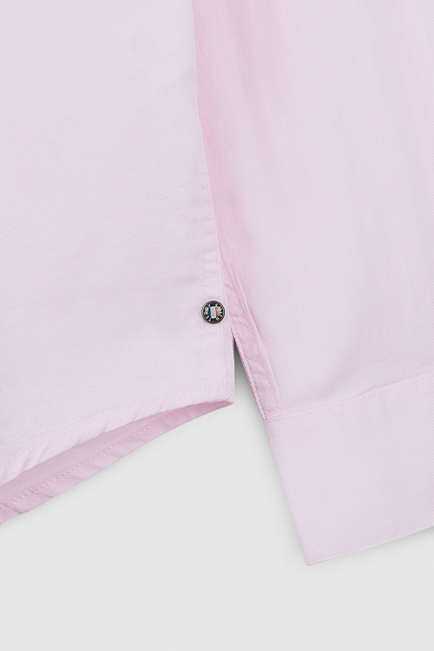 Chemise en twill col italien C-VOLT 2 ML PINK SHIRT - Teddy Smith