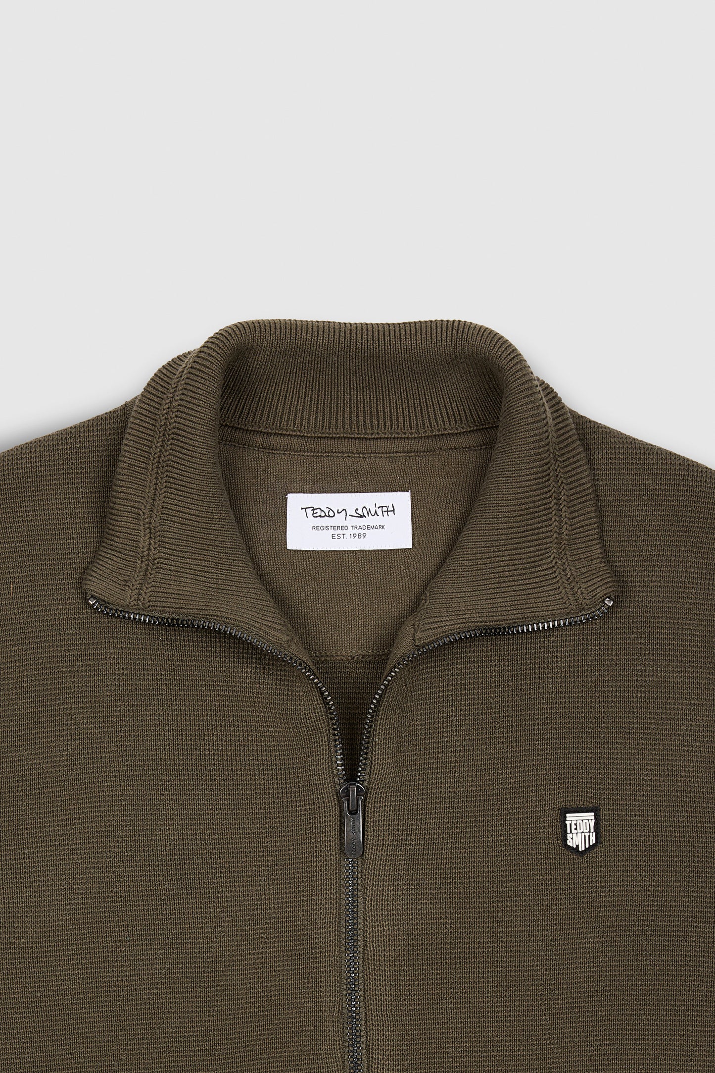 Gilet zippé en maille G-ETTORE RAVEN KAKI