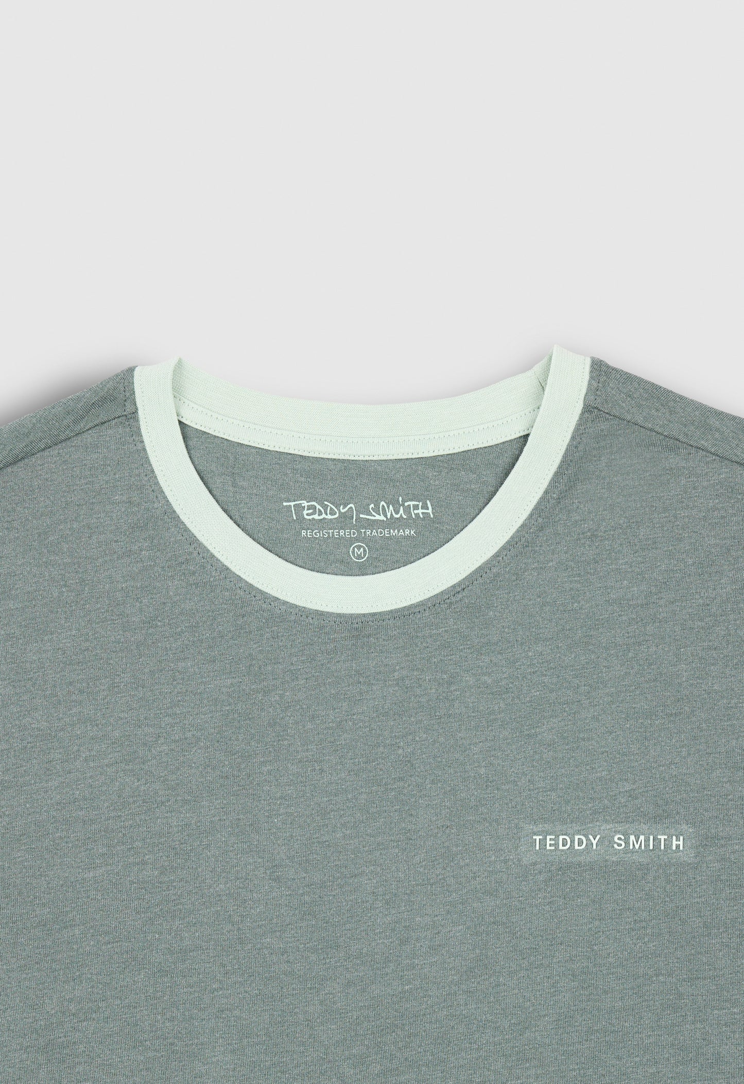 T-shirt col rond manches courtes THE TEE 2 R VINTAGE KAKI CHINE - Teddy Smith