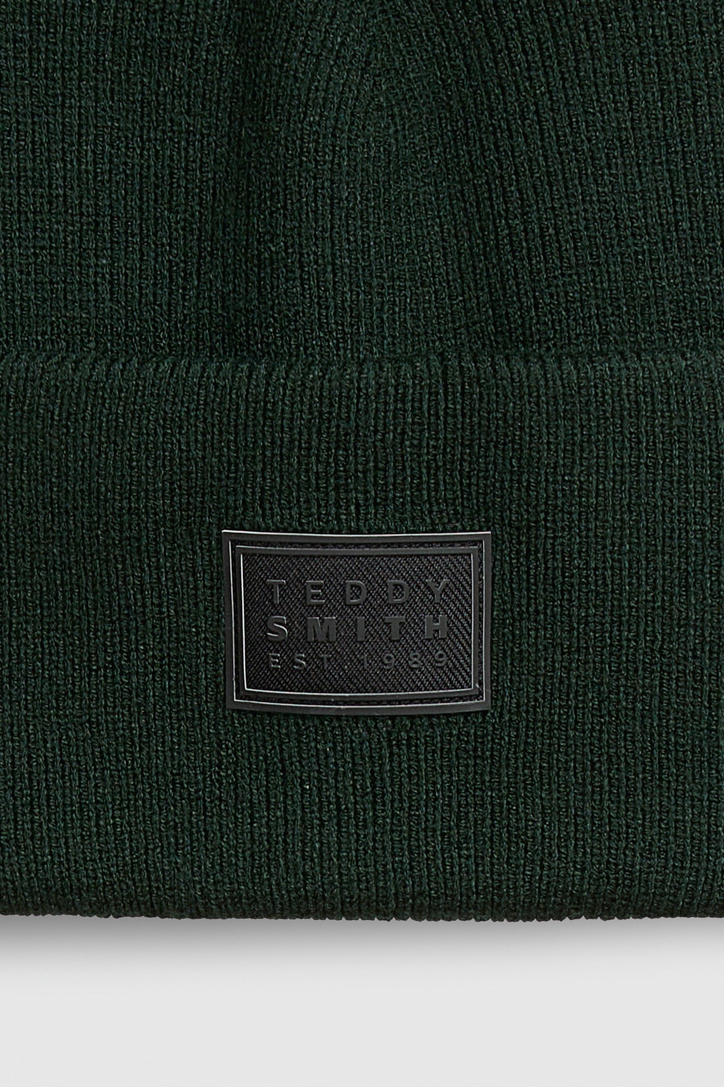 Bonnet en maille côtelée B-LEON VERT SCARABE