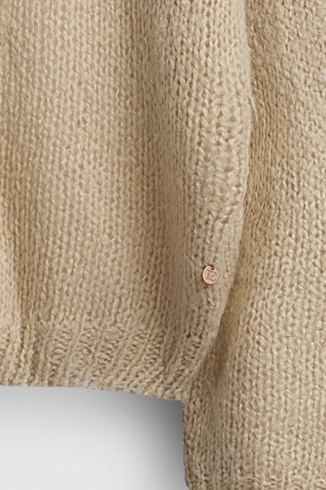 Pull col V P-MOLLY SOFT GREGE CHINE