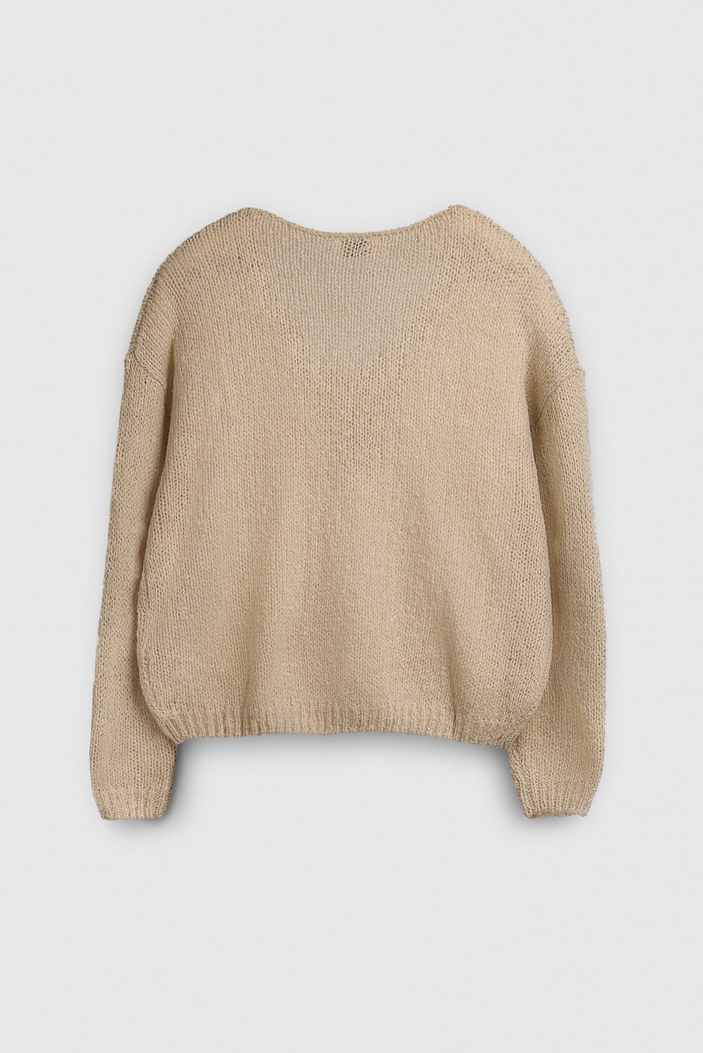 Pull col V P-MOLLY SOFT GREGE CHINE