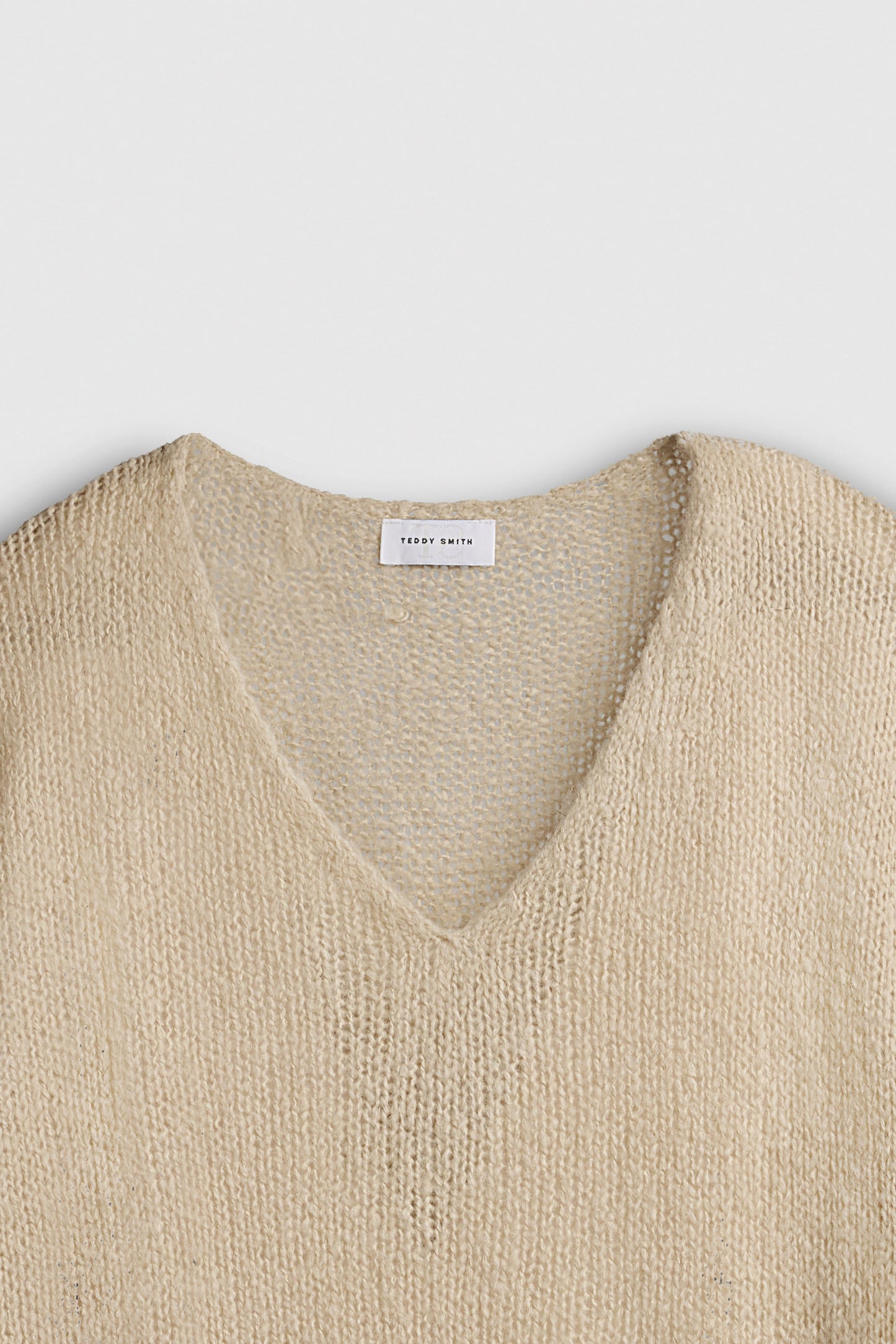 Pull col V P-MOLLY SOFT GREGE CHINE