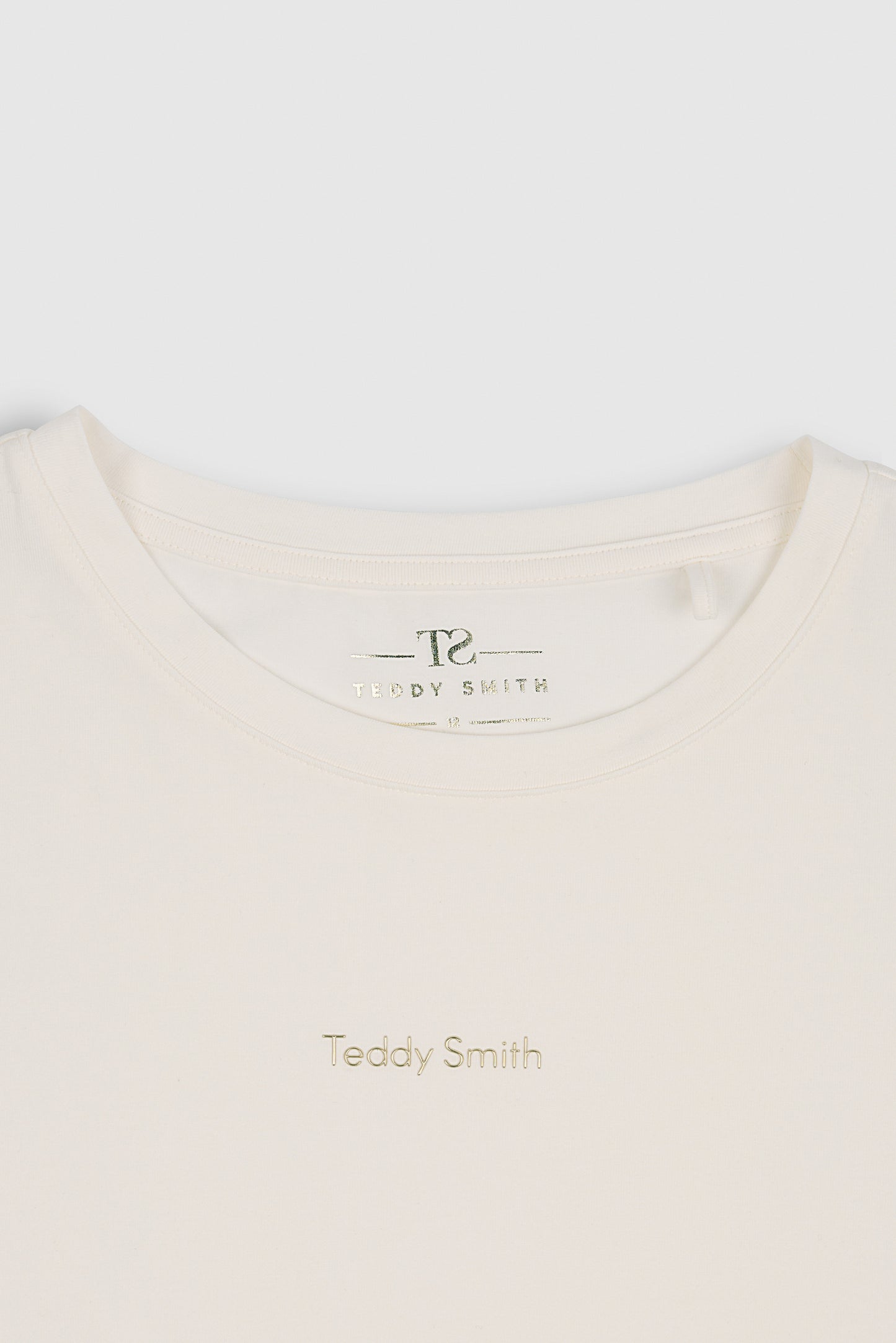 T-shirt ajusté col rond T-RIBELLE MC JR MIDDLE WHITE