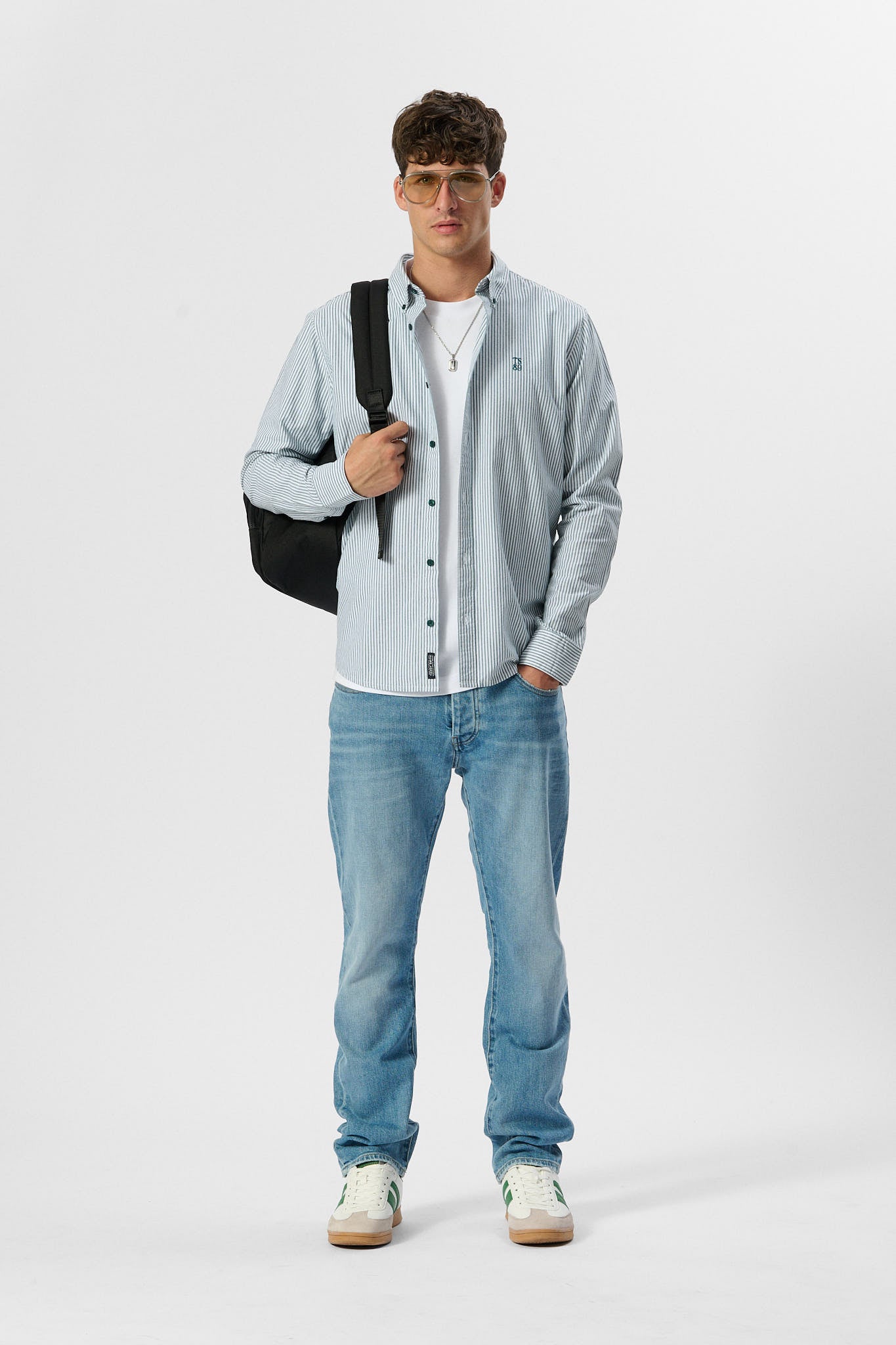Chemise C-STANLEY ML DARK EMERALD