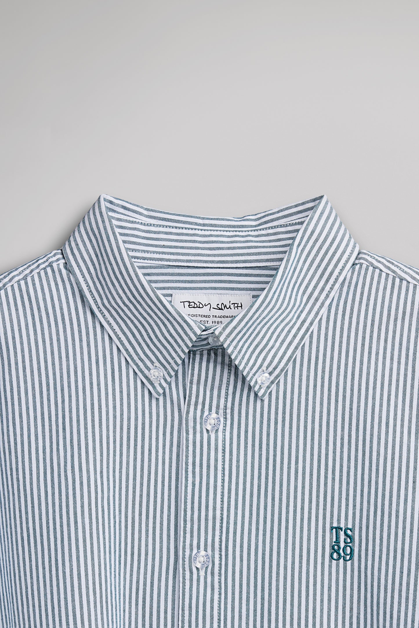 Chemise Oxford col français C-STANLEY ML DARK EMERALD