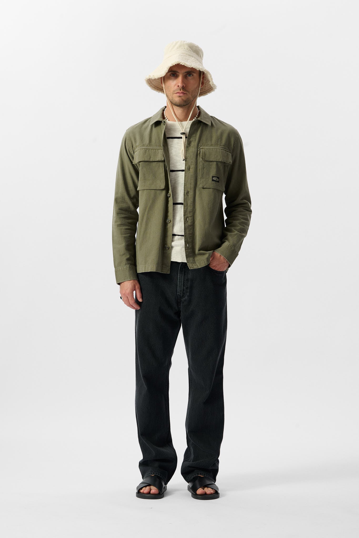 Chemise C-JUSTO ML TURBULENCE KAKI