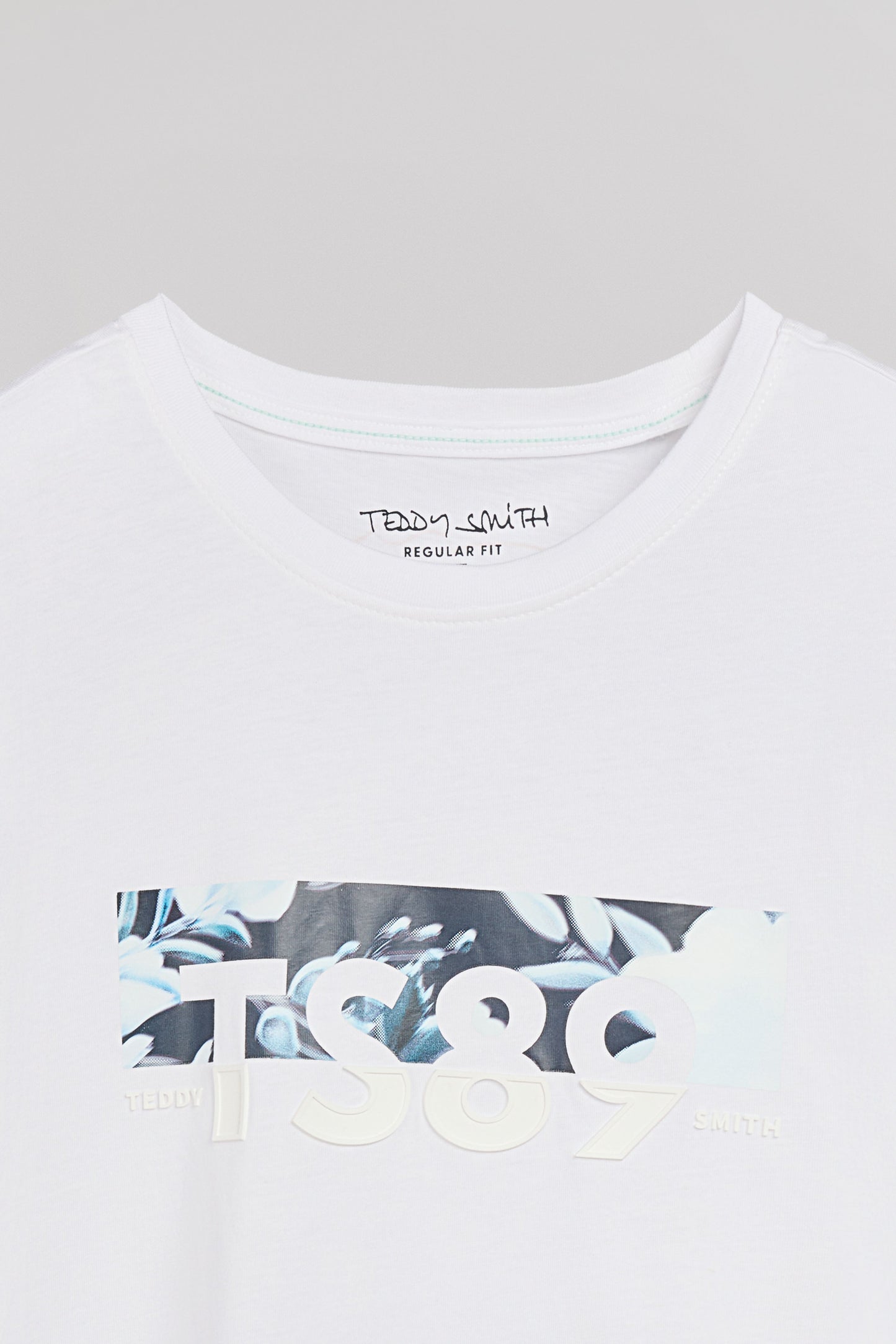 T-shirt col rond T-EZIO 2 MC BLANC/FLORAL