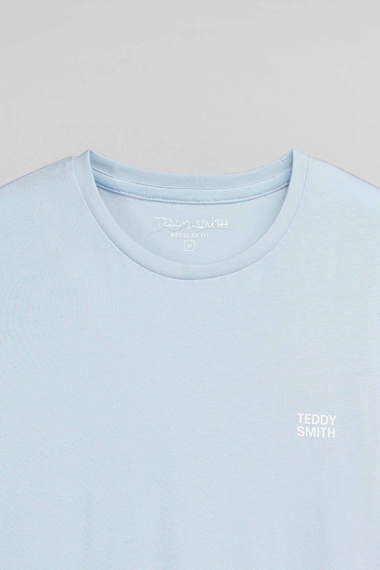 T-shirt col rond THE TEE 1 MC PASTEL BLUE CHINE