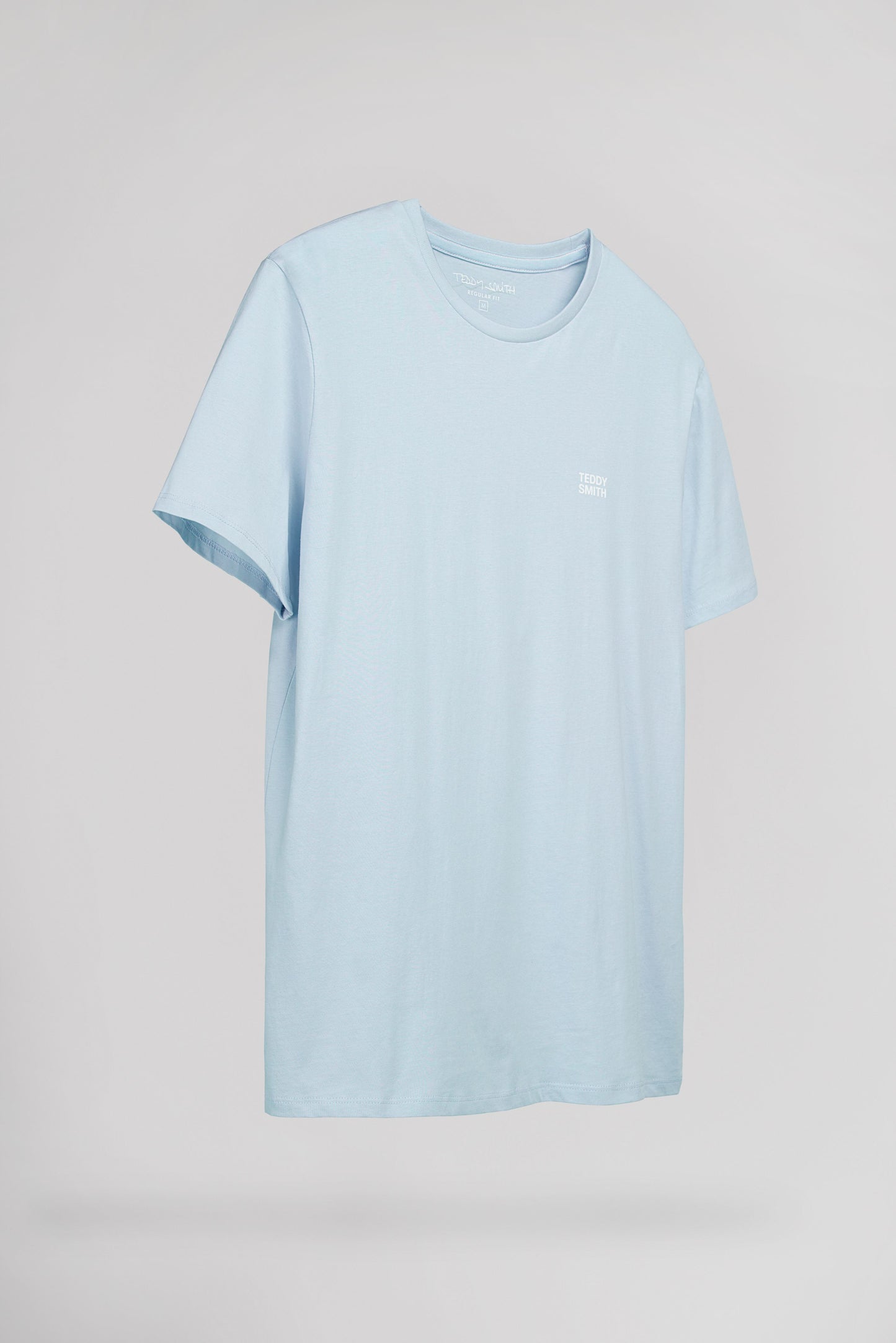 T-shirt col rond THE TEE 1 MC PASTEL BLUE CHINE