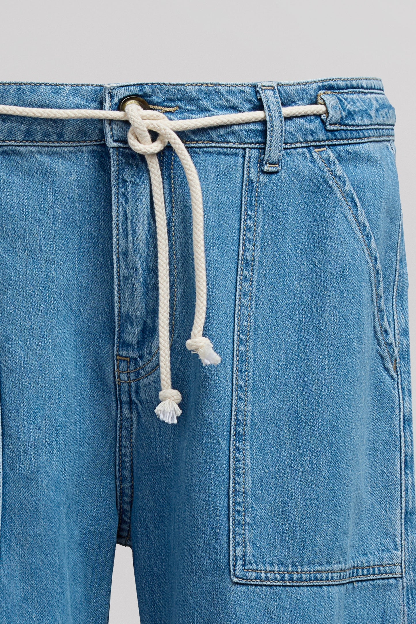 Jean large PHOEBE WIDE FRIPP/INDIGO CLAIR