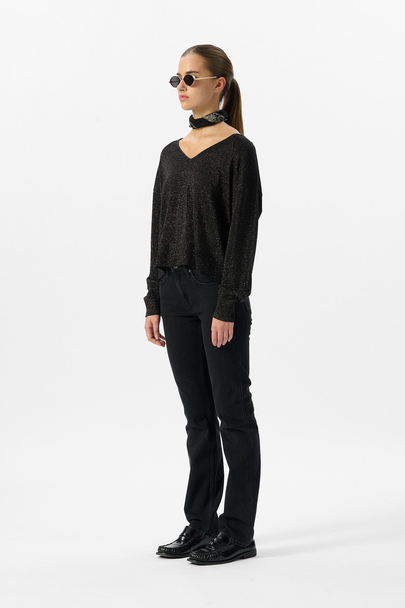 Jean droit P-CANDY STRAIGHT NOIR