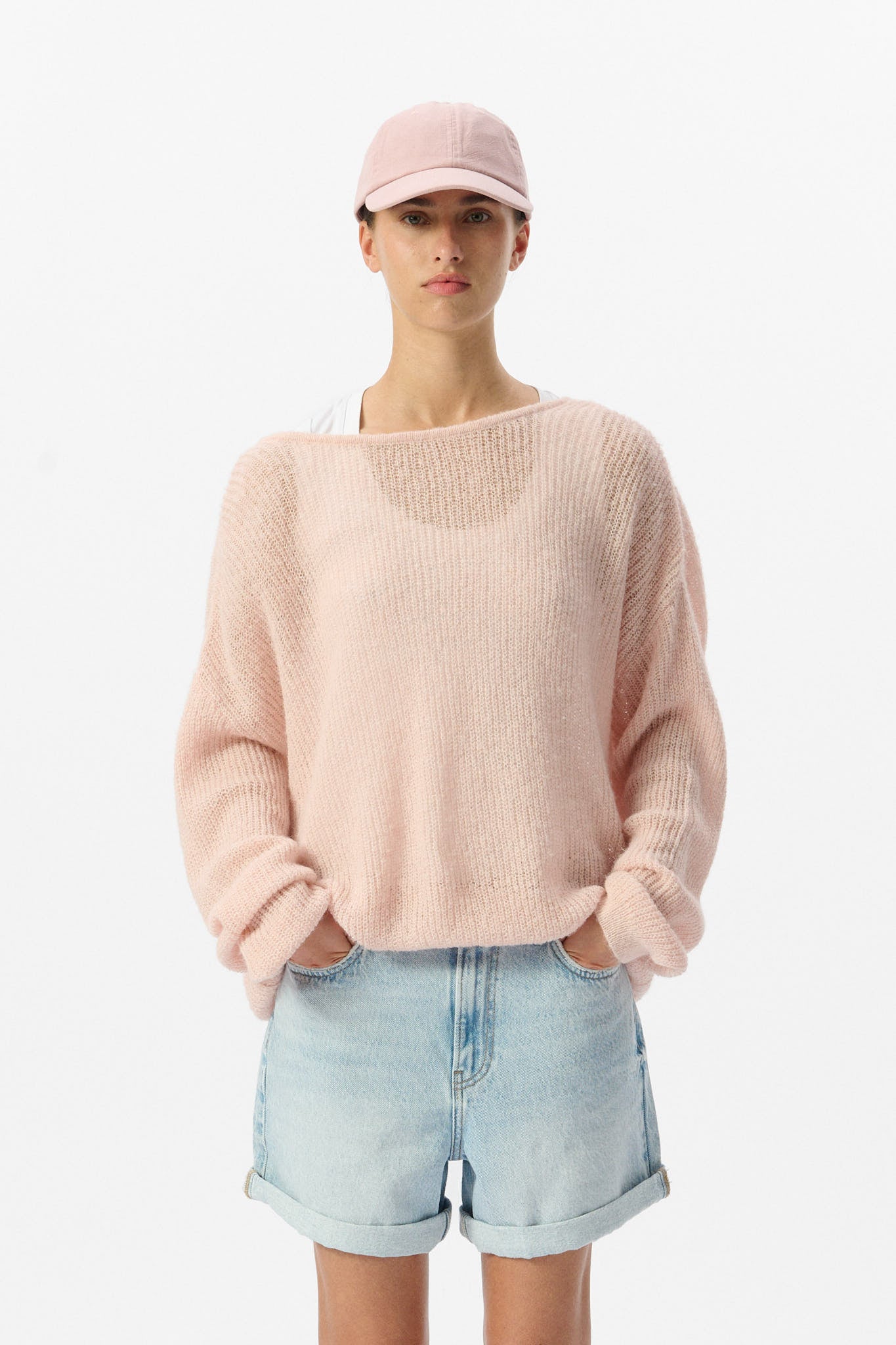 Short S-LUCY SH FRIPP / INDIGO CLAIR