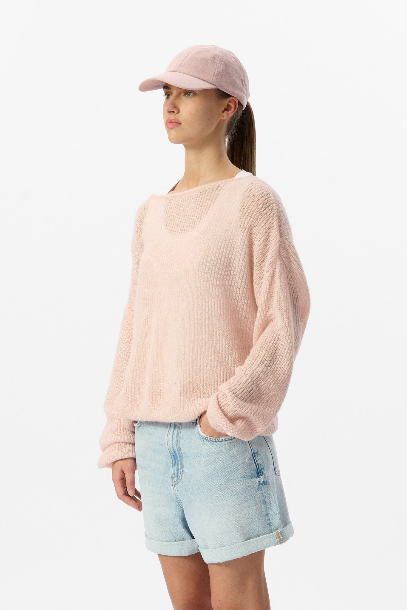 Short S-LUCY SH FRIPP / INDIGO CLAIR