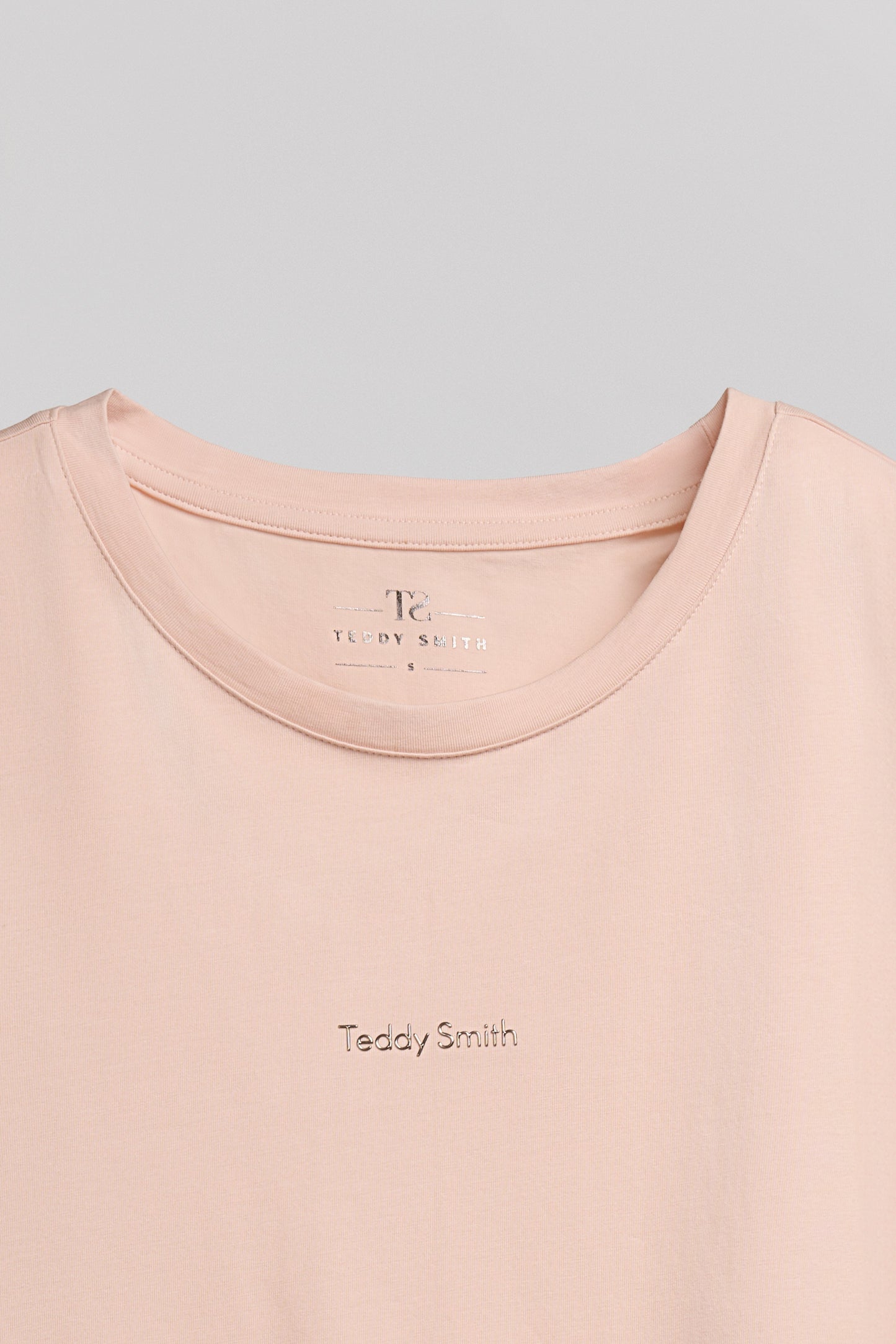 T-shirt col rond T-RIBELLE MC ROSE PALE