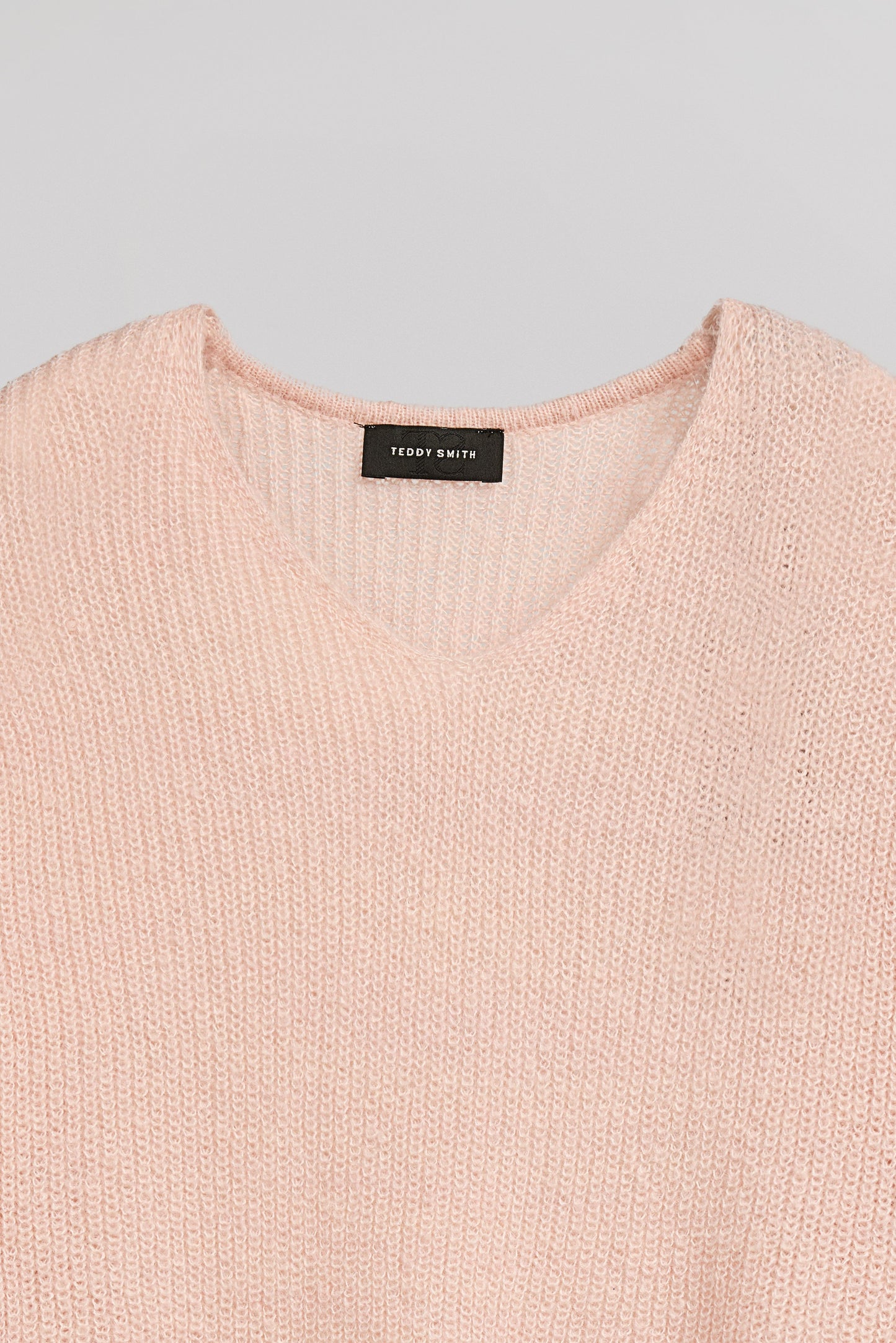 Pull encolure V P-MAG JR ROSE PALE