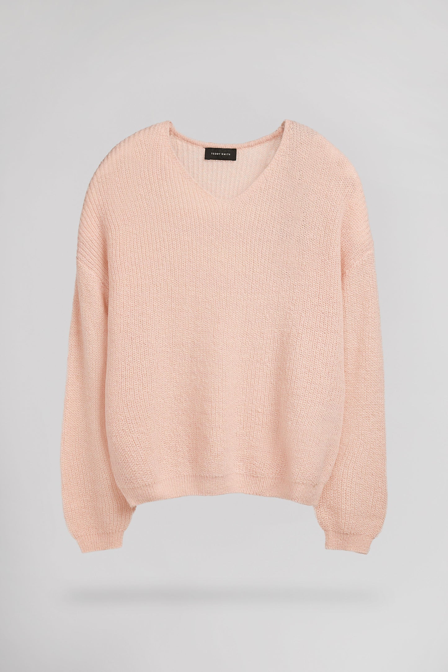 Pull encolure V P-MAG JR ROSE PALE