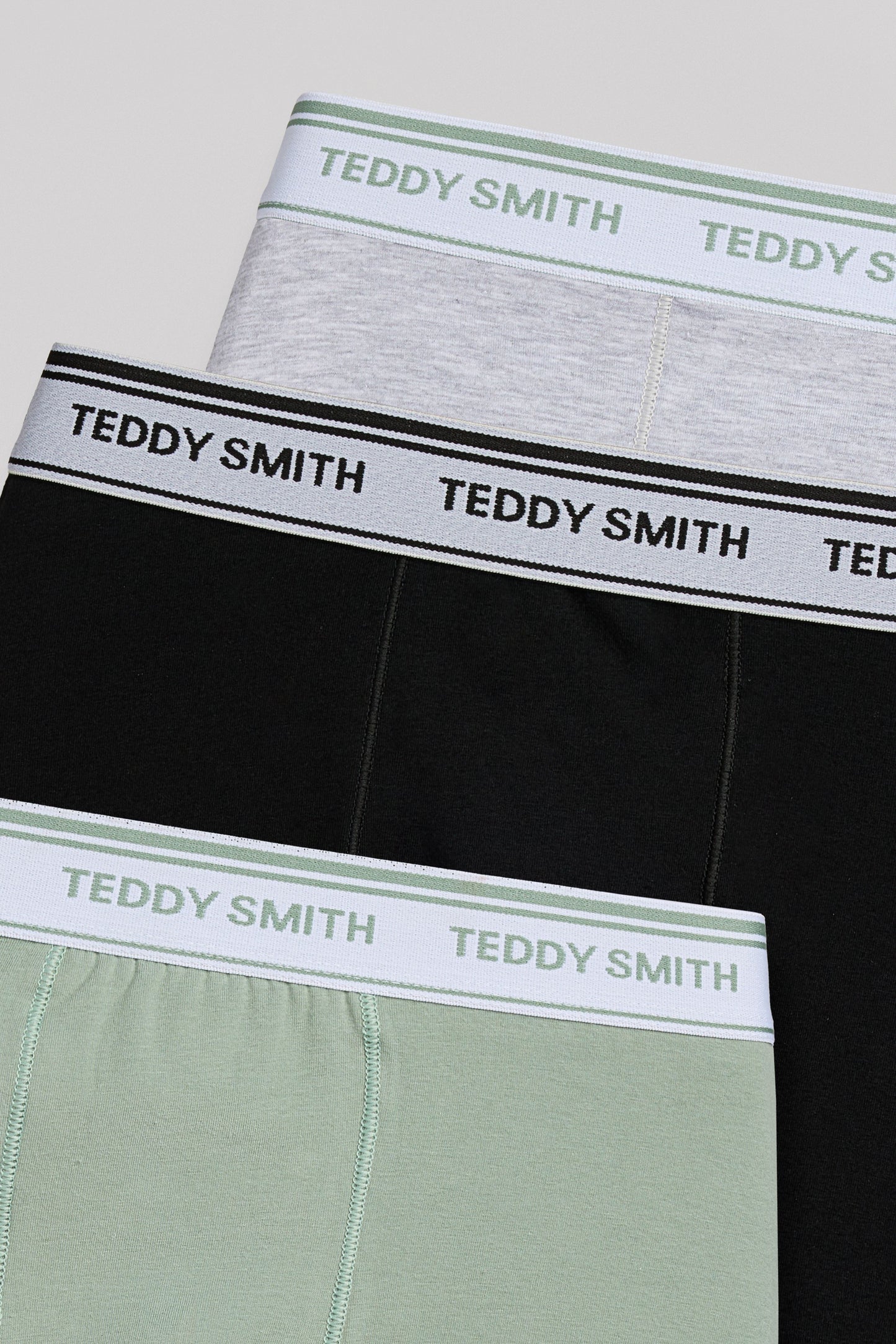 Lot de 3 boxers VERT NOIR GRIS CHINÉ