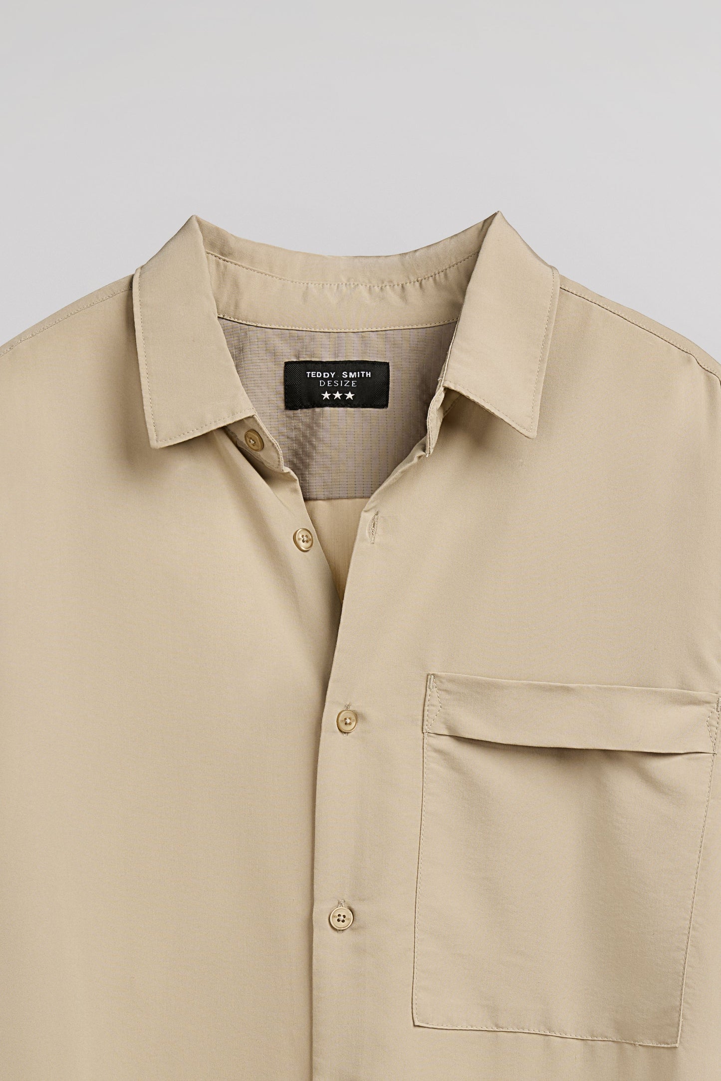 Chemise col français C-WILLFRIED ML BEIGE