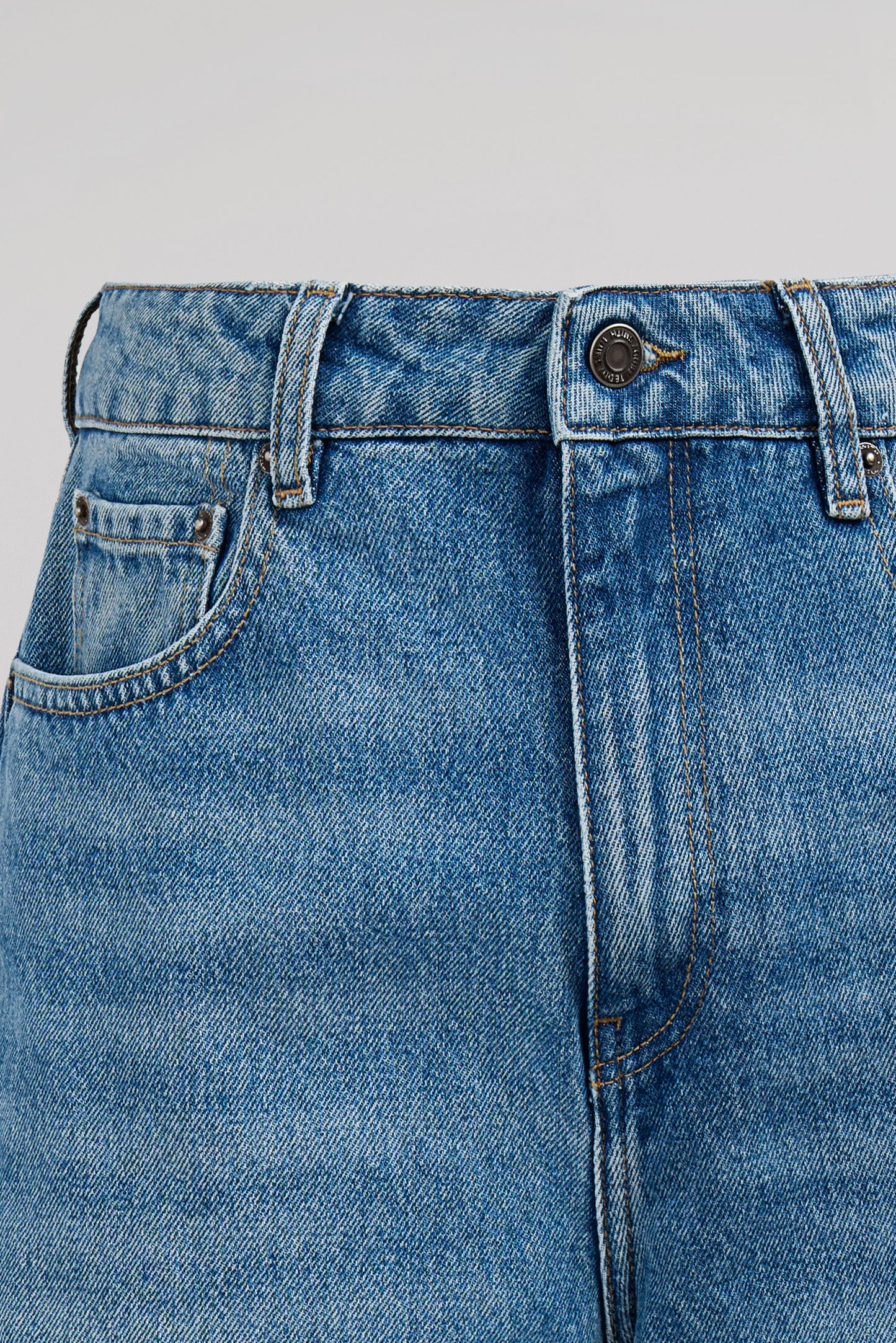 Jean coupe ballon taille haute BALLOON FRIPP/INDIGO CLAIR