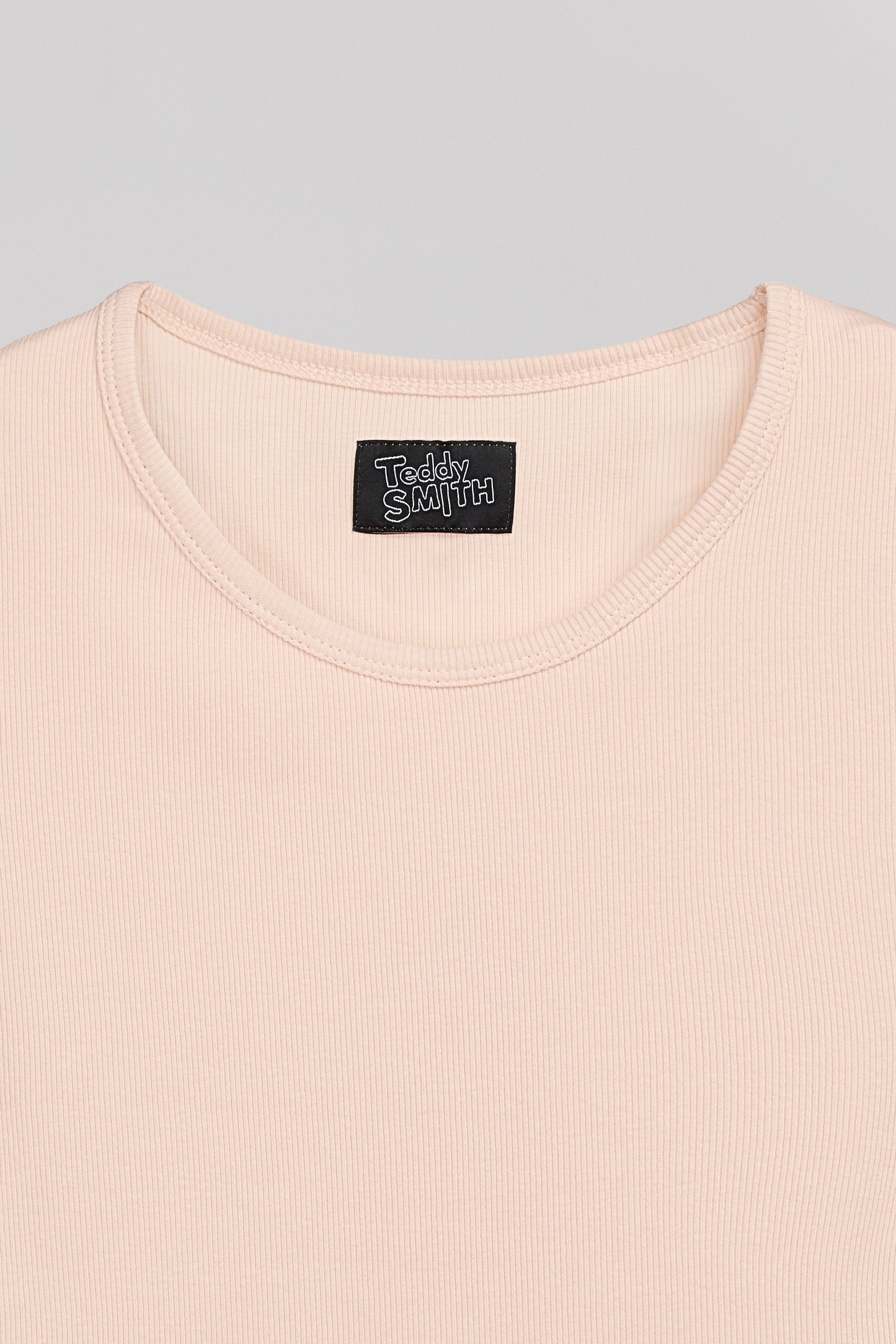 T-shirt T-REMA MC RIB ROSE PALE