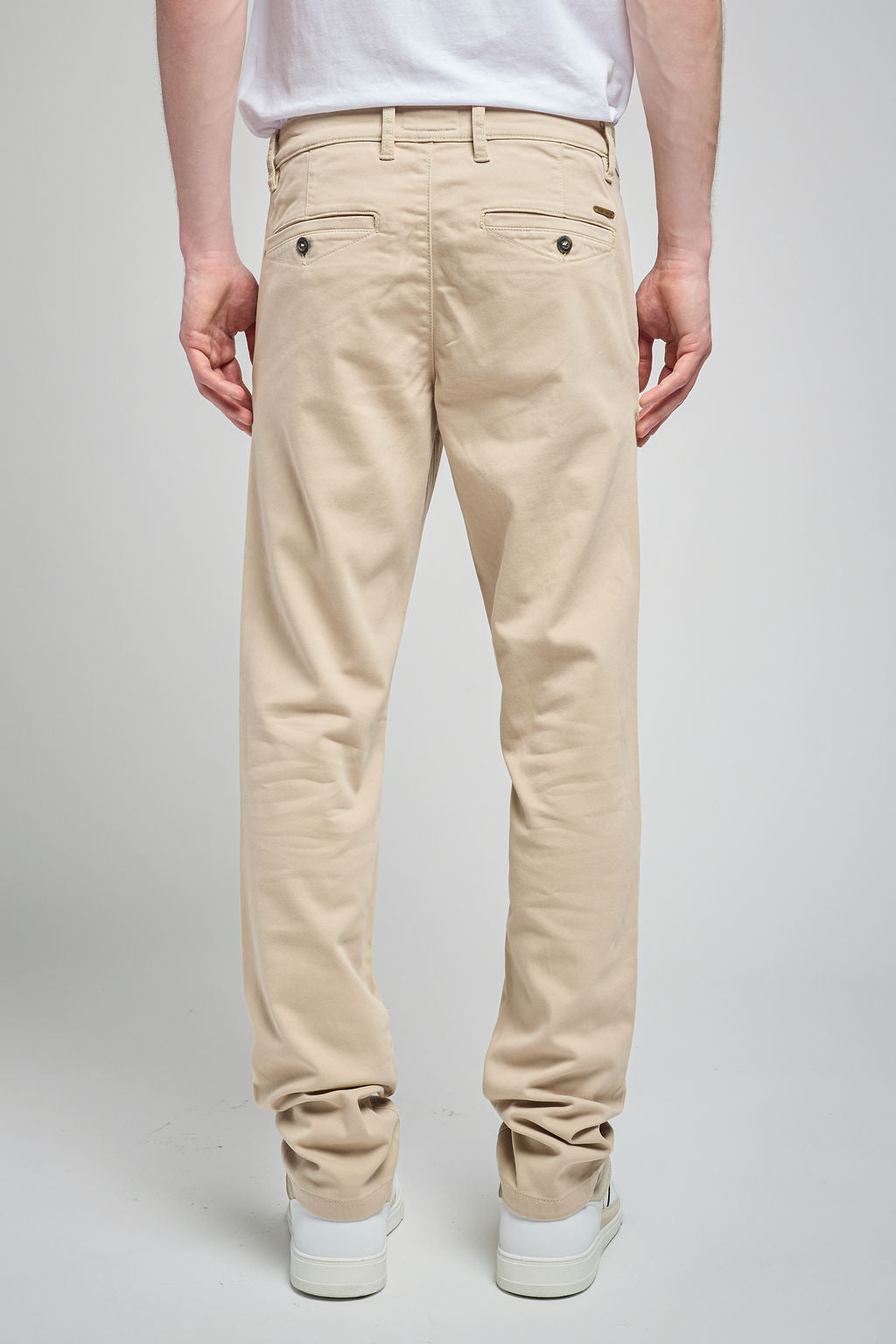 Pantalon chino slim PALLAS CHINO SWEAT DYED BEIGE