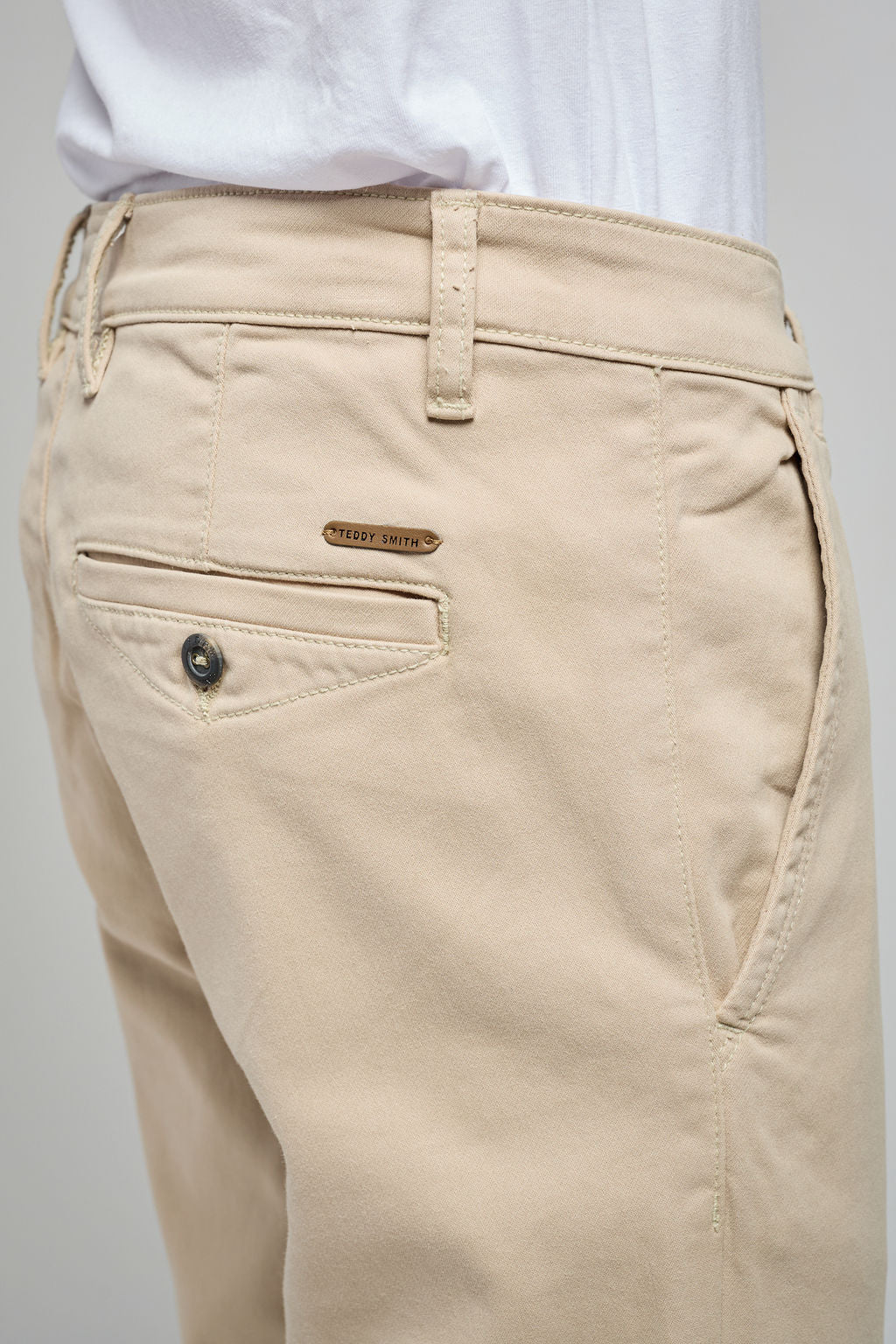 Pantalon chino slim PALLAS CHINO SWEAT DYED BEIGE