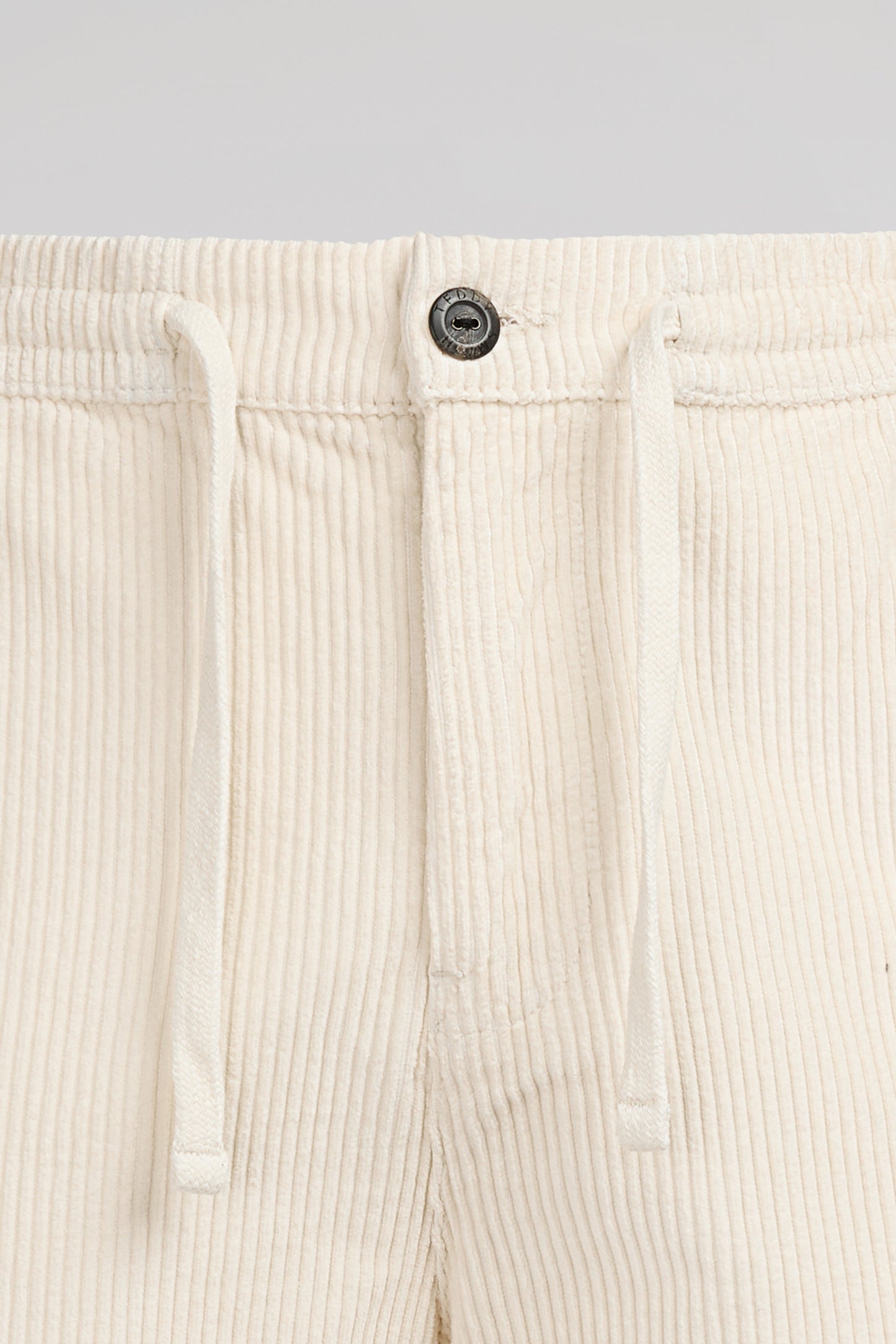 Pantalon velours côtelé PYWAN 2 VELOURS MIDDLE WHITE