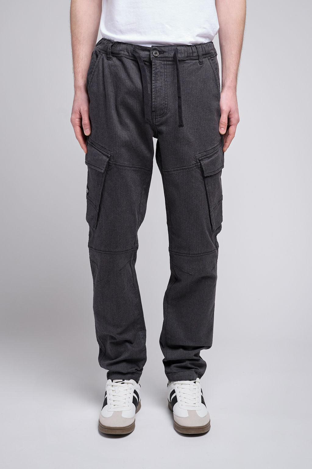Pantalon cargo P-MURRAY CARGO MELANGE BLACK