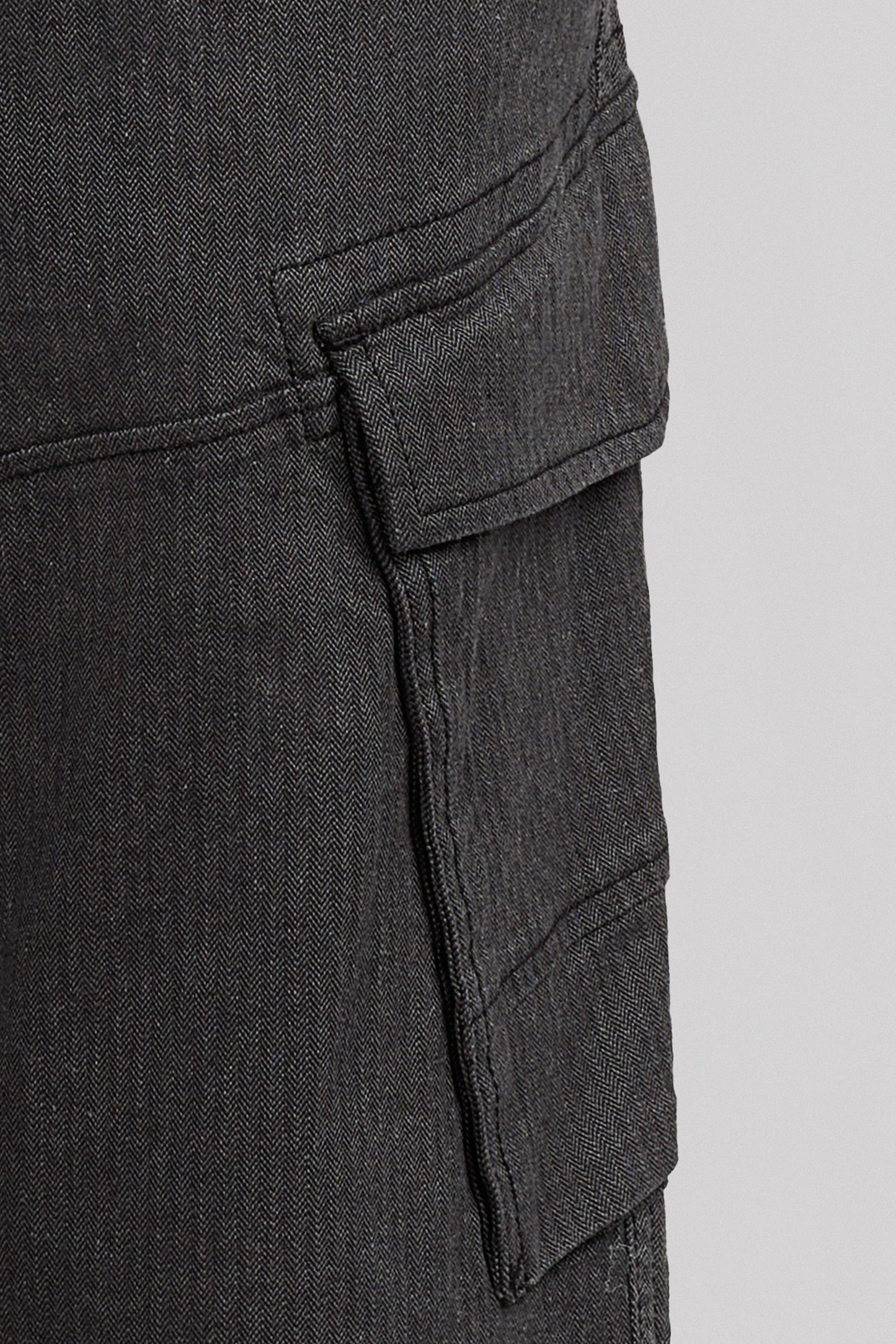 Pantalon cargo P-MURRAY CARGO MELANGE BLACK