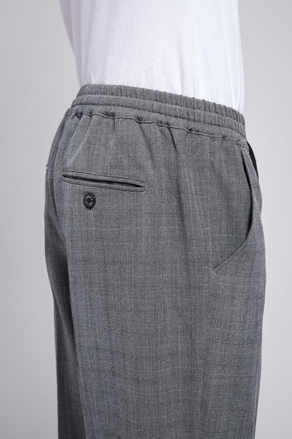 Pantalon slim PYWAN 2 CHECK DARK GREY CHECK