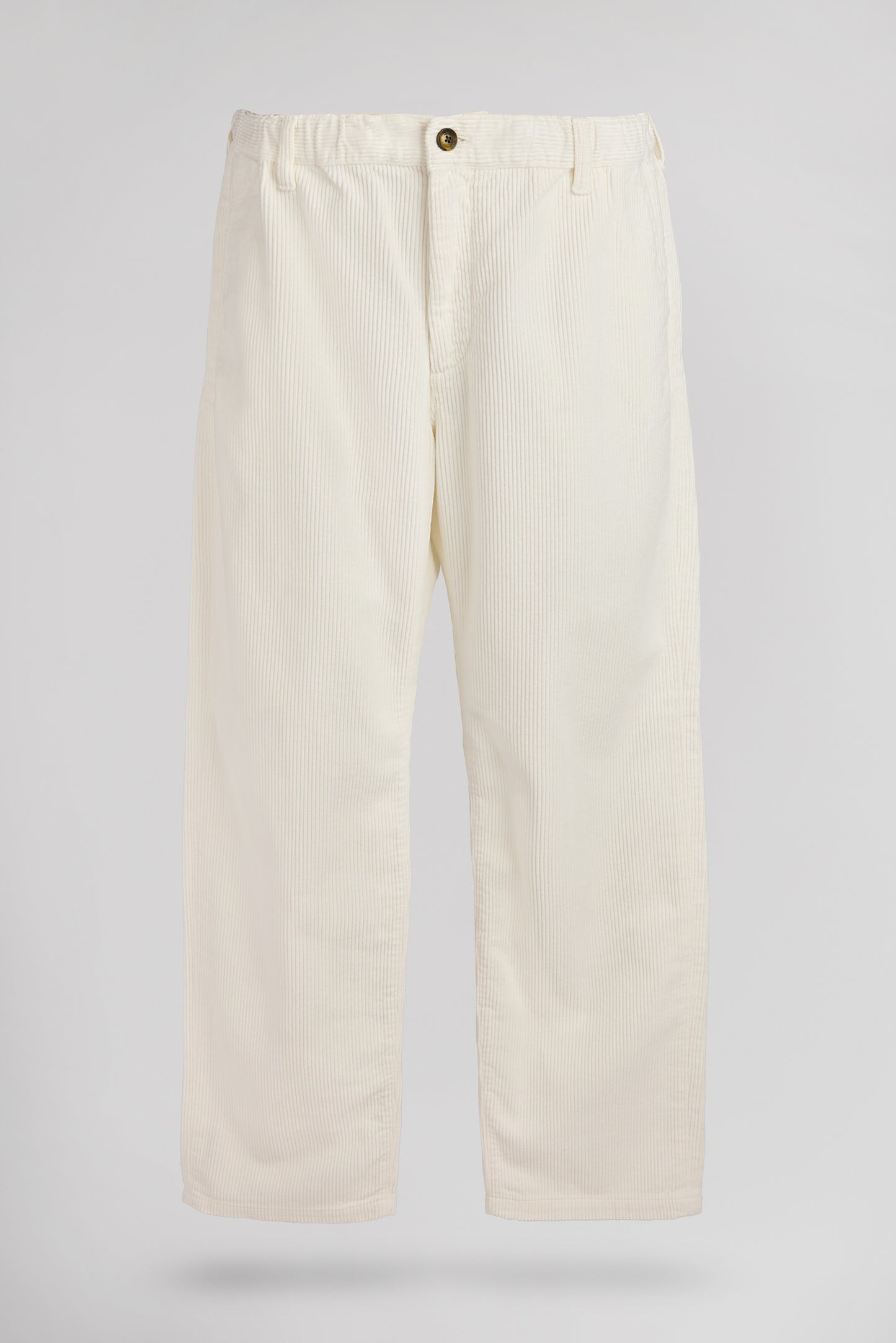 Pantalon P-OLIVER VELOUR MIDDLE WHITE
