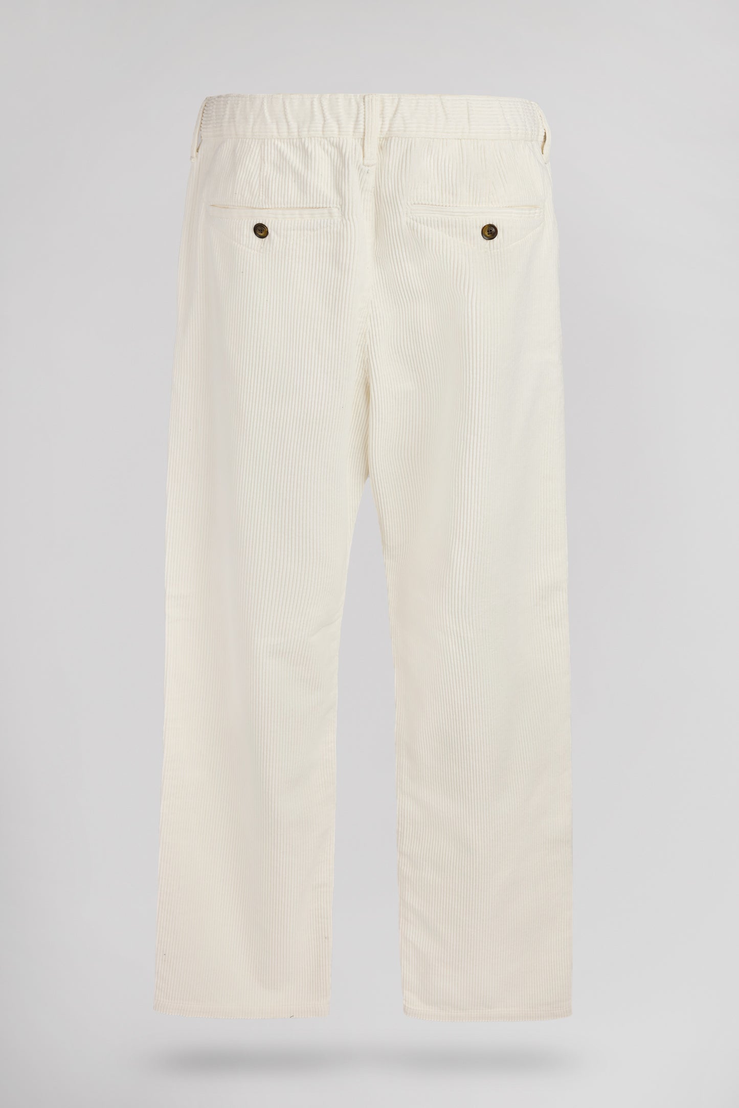 Pantalon P-OLIVER VELOUR MIDDLE WHITE