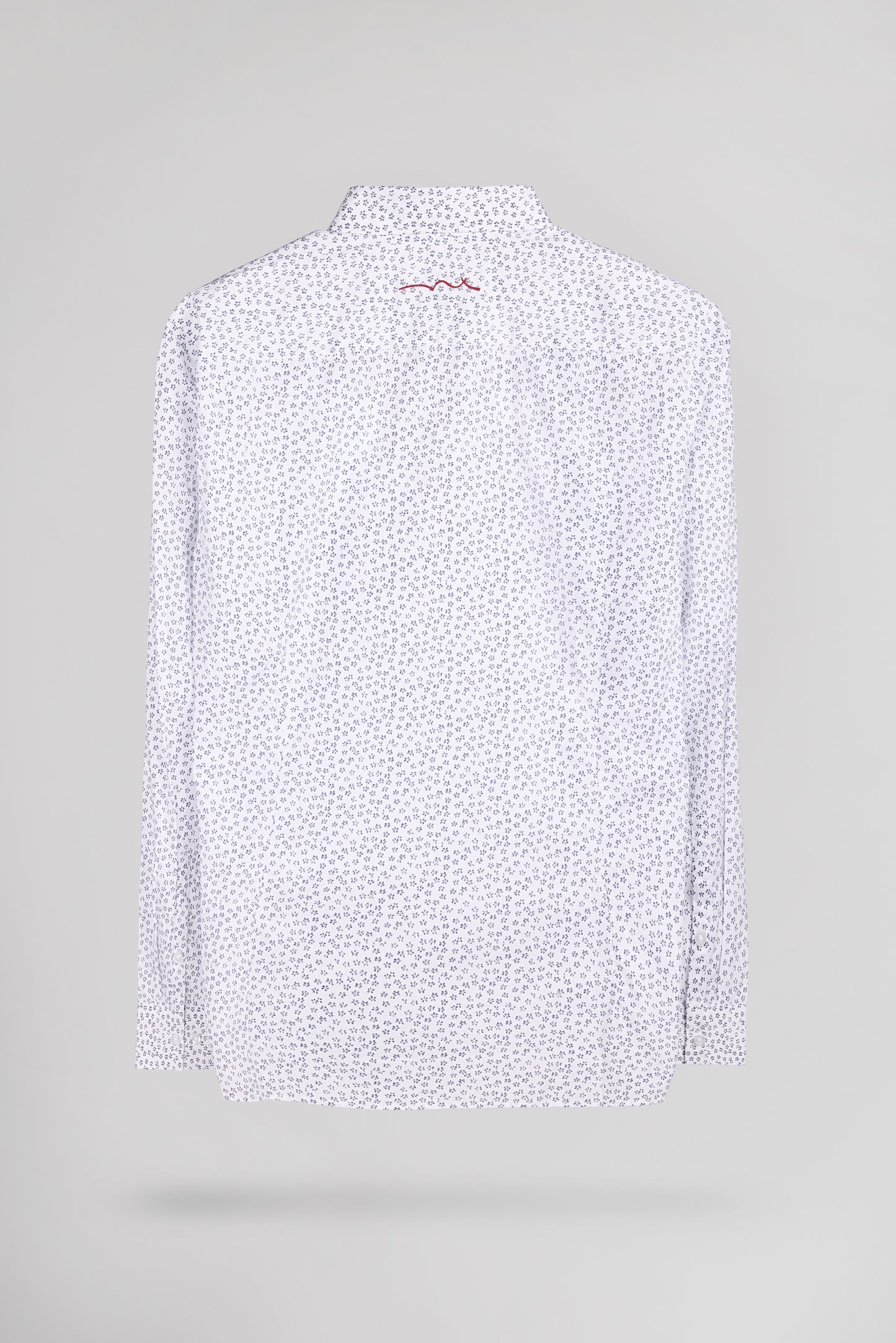Chemise col français CARTON ML BLANC MICRO PRINT BLEU