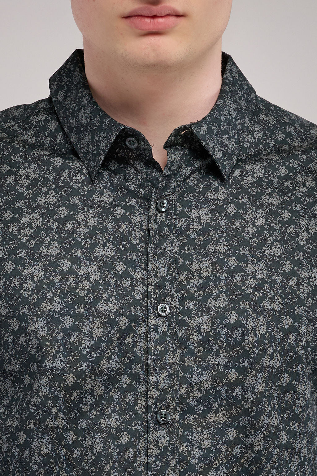Chemise col français CARTON ML STRET RAVEN KAKI/CONTRASTE 1