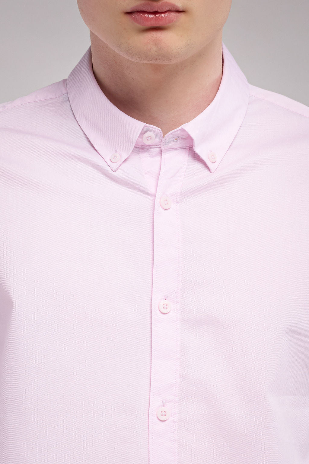 Chemise en twill col italien C-VOLT 2 ML PINK SHIRT
