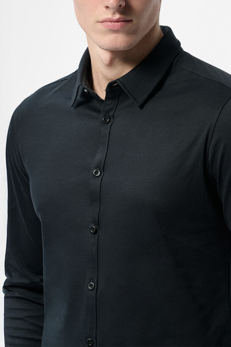 Chemise col français C-DONOVAN ML CHARBON