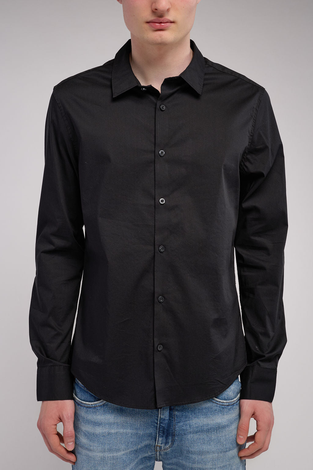 Chemise col français C-OSWALD ML CHARBON