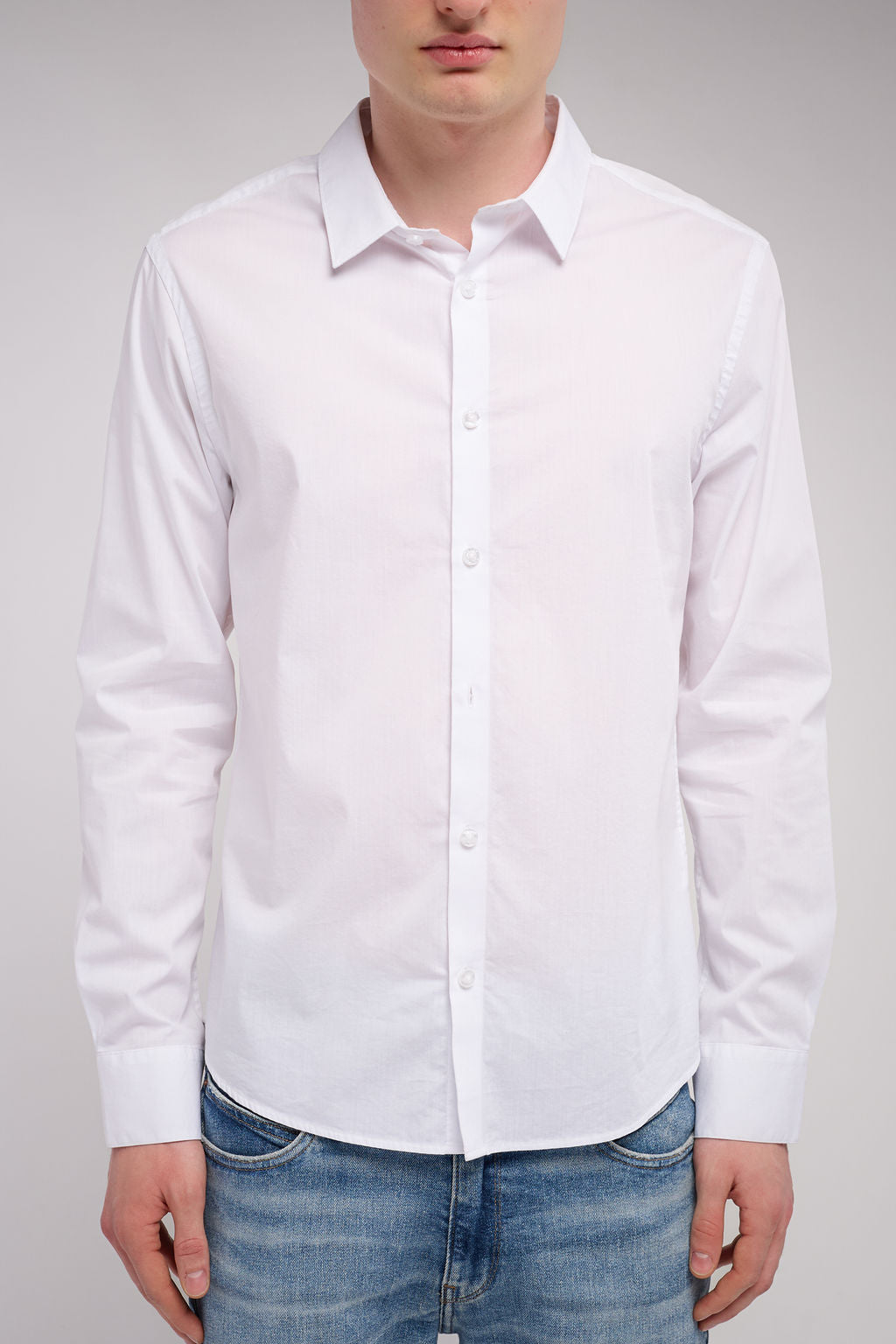 Chemise col français C-OSWALD ML BLANC
