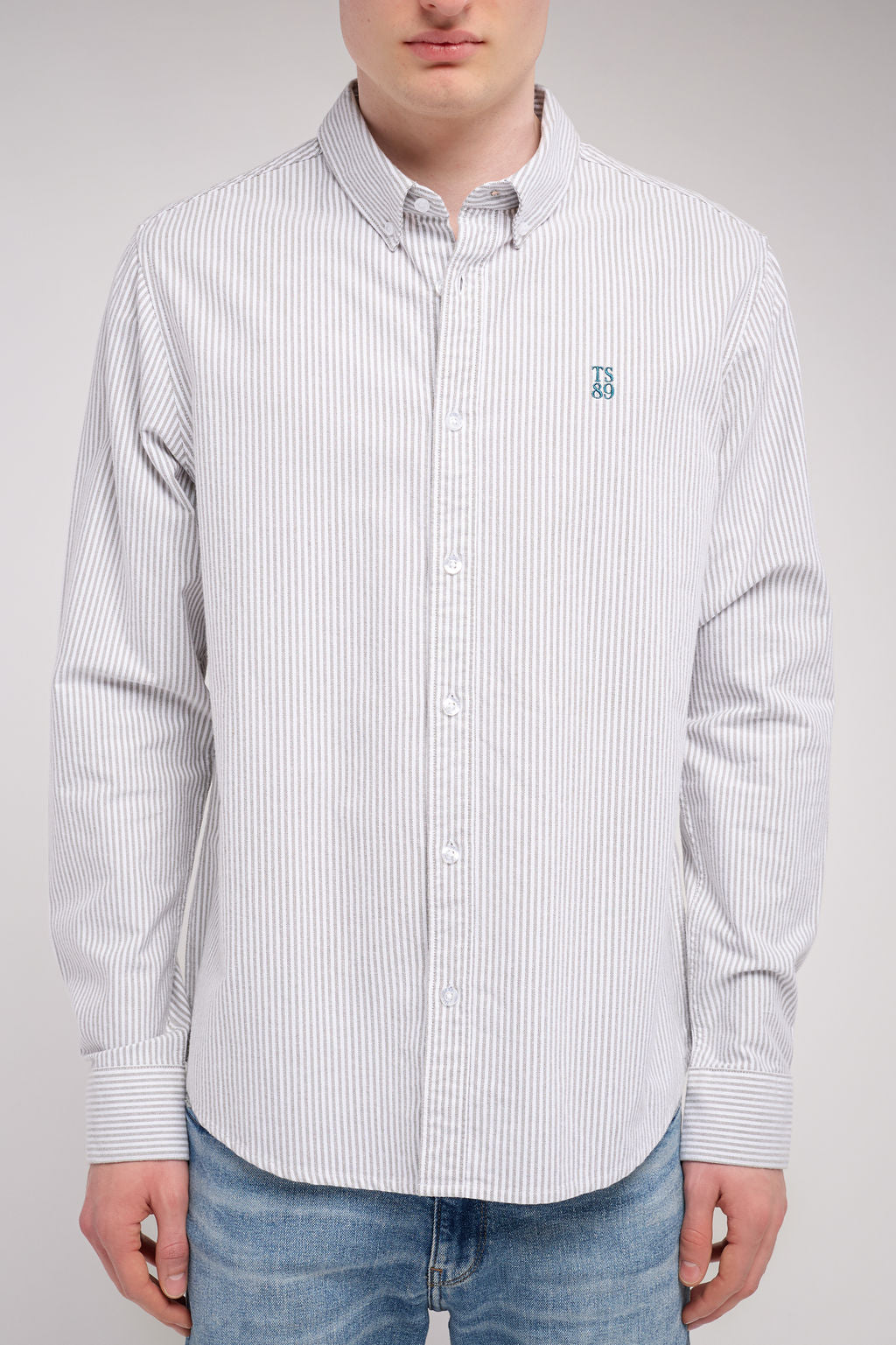 Chemise col français C-STANLEY ML OLIVE