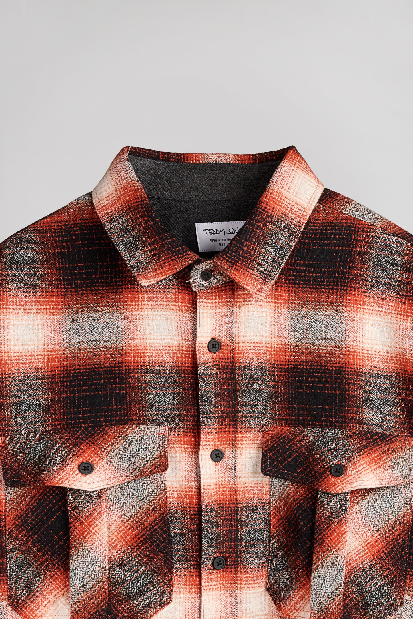Chemise à carreaux C-PEAK ML DUSK ORANGE