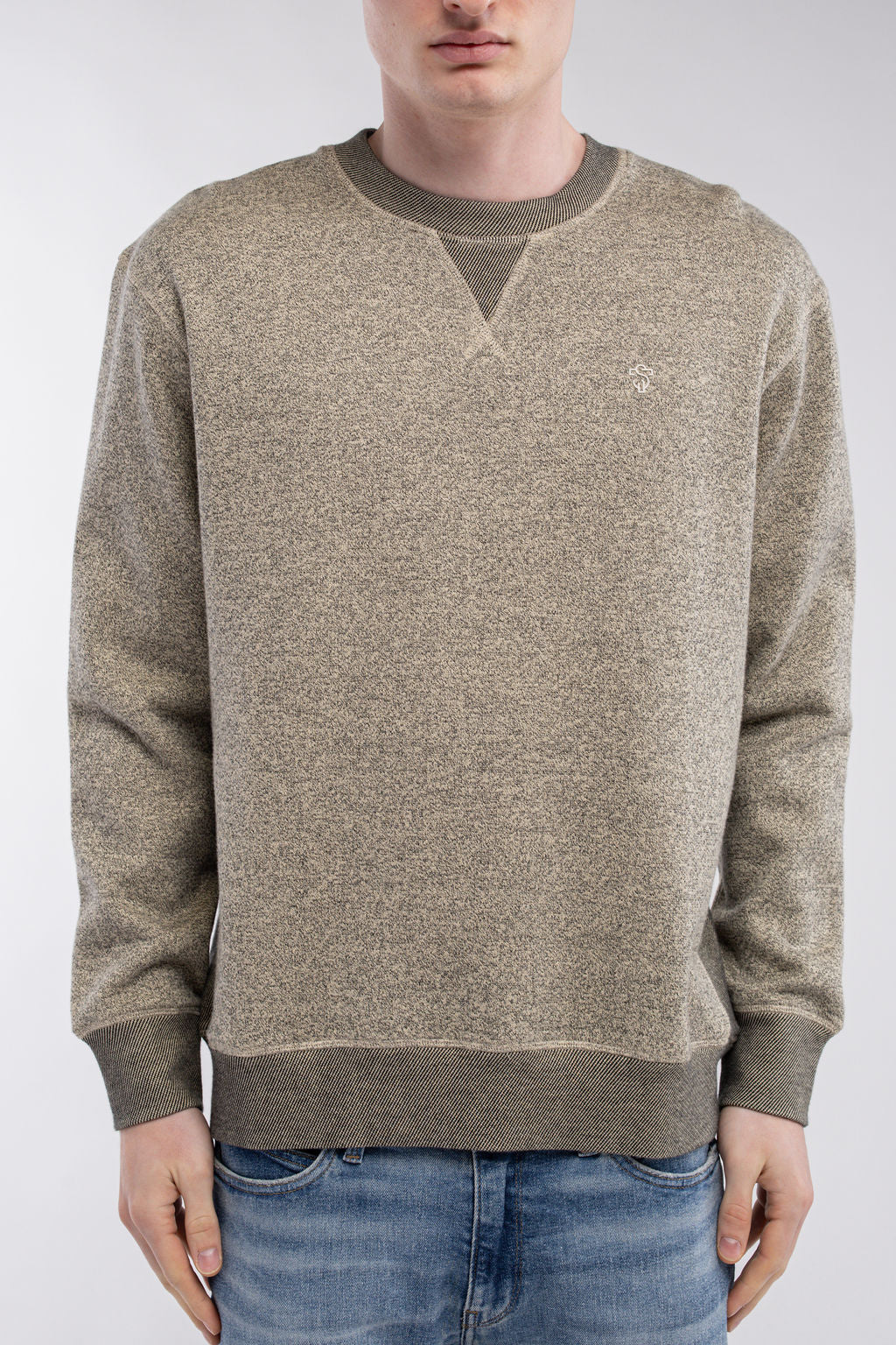 Sweat loose col rond S-YANIS RC BEIGE CHINE
