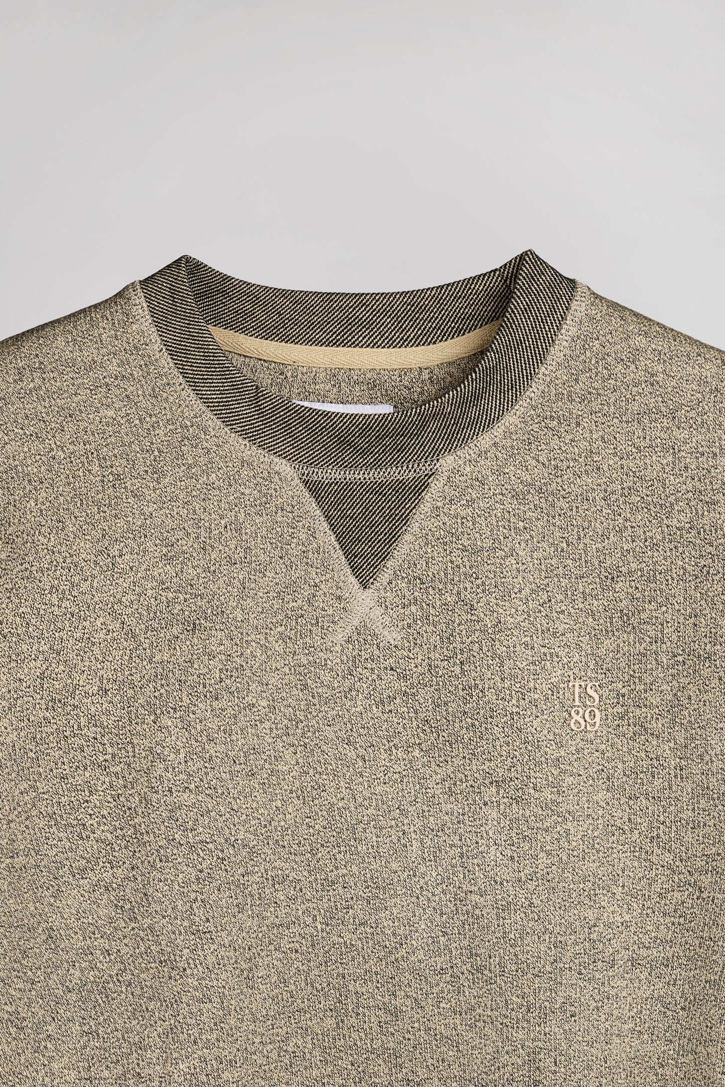 Sweat loose col rond S-YANIS RC BEIGE CHINE