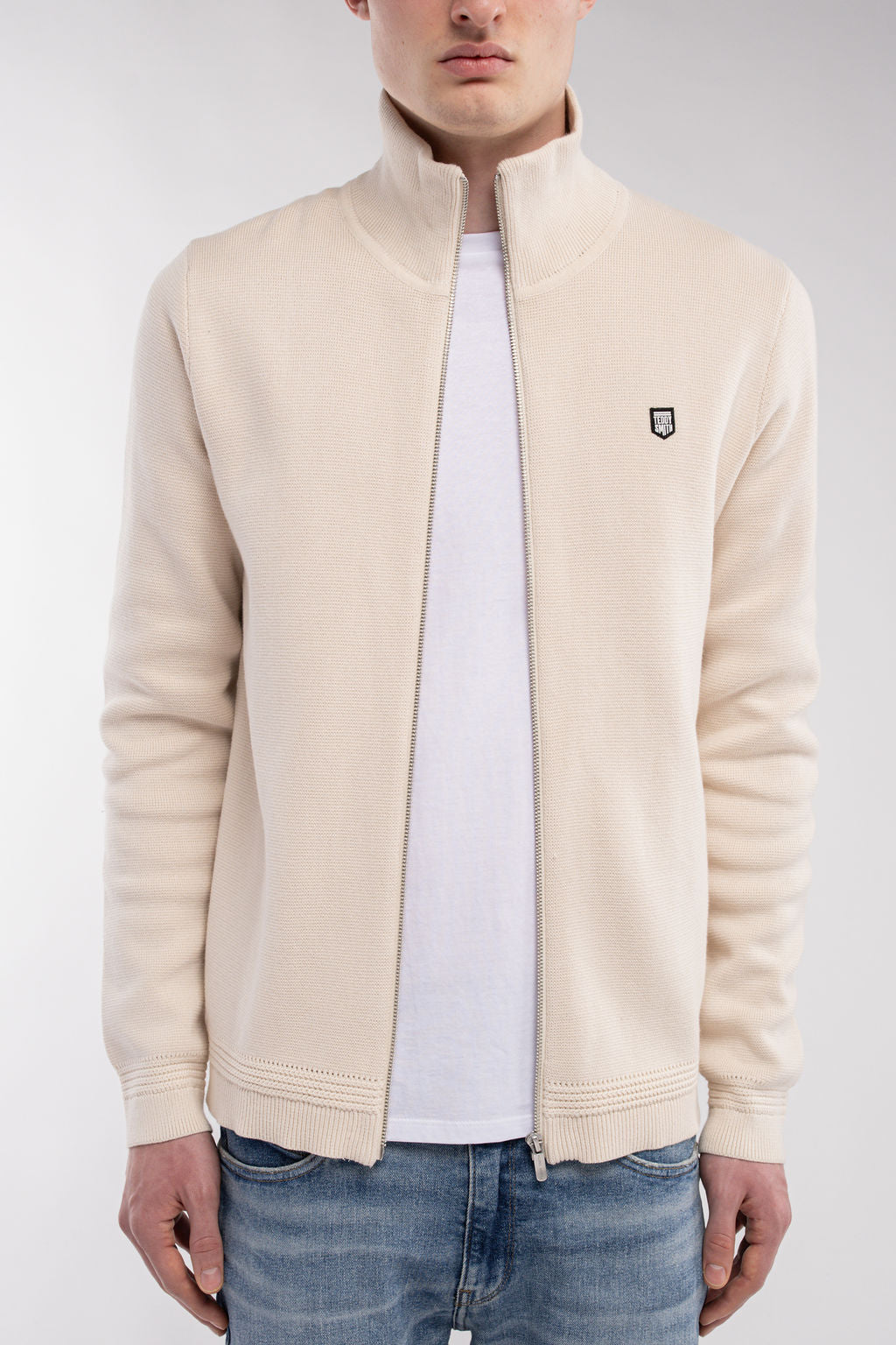 Gilet zippé en maille G-ETTORE NATUREL
