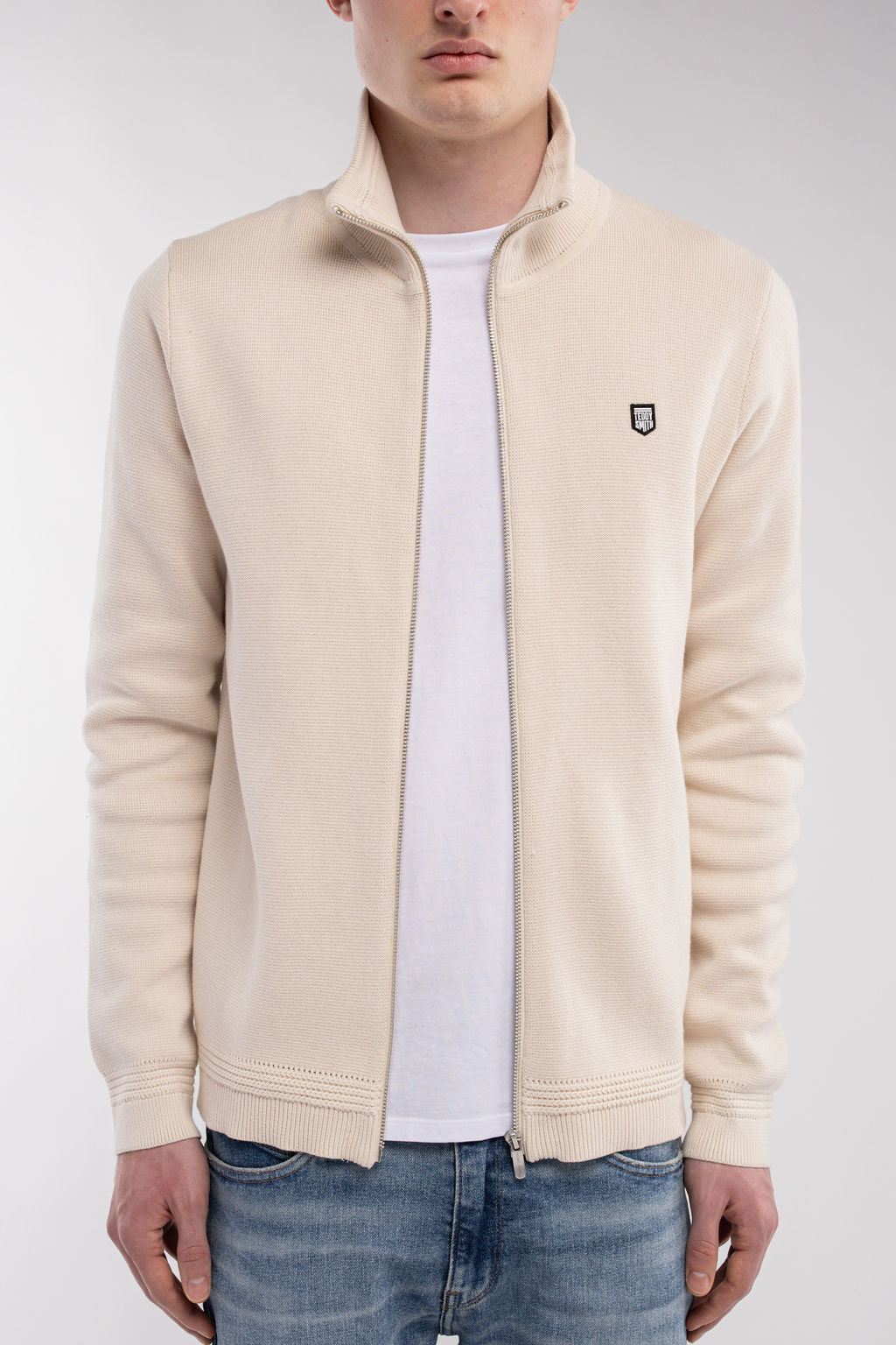 Gilet zippé en maille G-ETTORE NATUREL