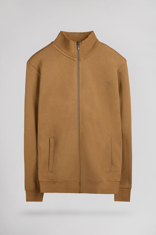 Achat Gilet sweat zippé col montant G-NARKUS ZIP NOISETTE